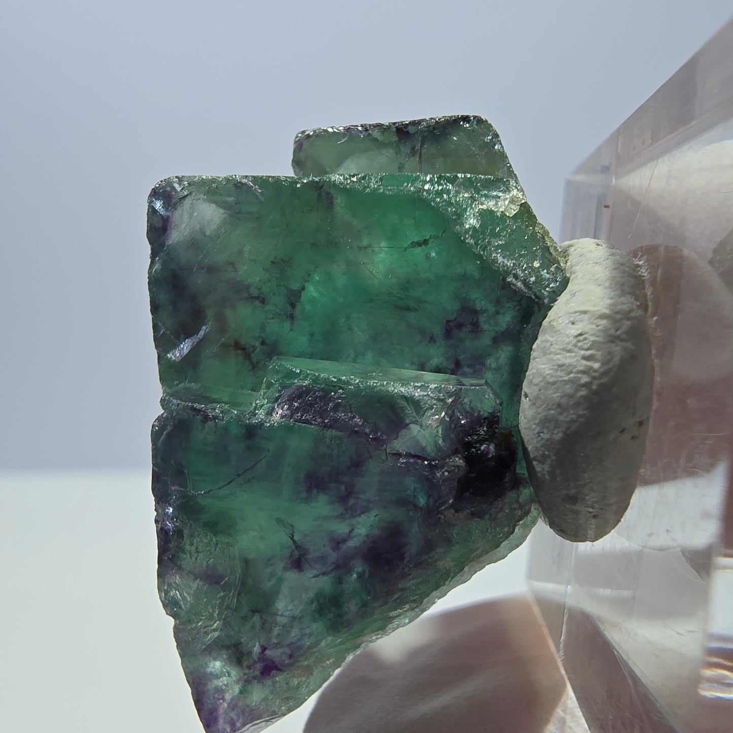 Phantom Fluorit Würfel Stufe, grün lila Okorusu, Namibia 34*25*16mm