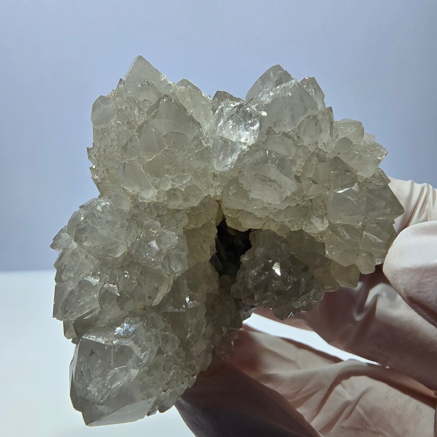 Rare cube de fluorite fantôme, spécimen de quartz vert violet Okorusu Namibie 53*49*38mm