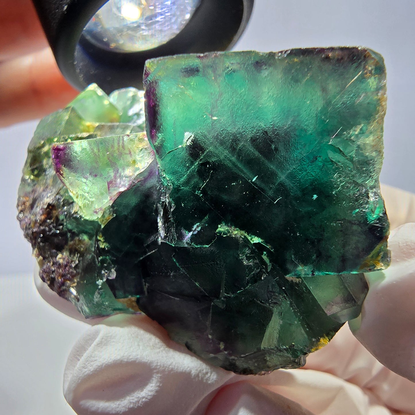 Phantom Fluorit Würfel Stufe, parkettiert, zonal Okorusu, Namibia 45*40*30mm