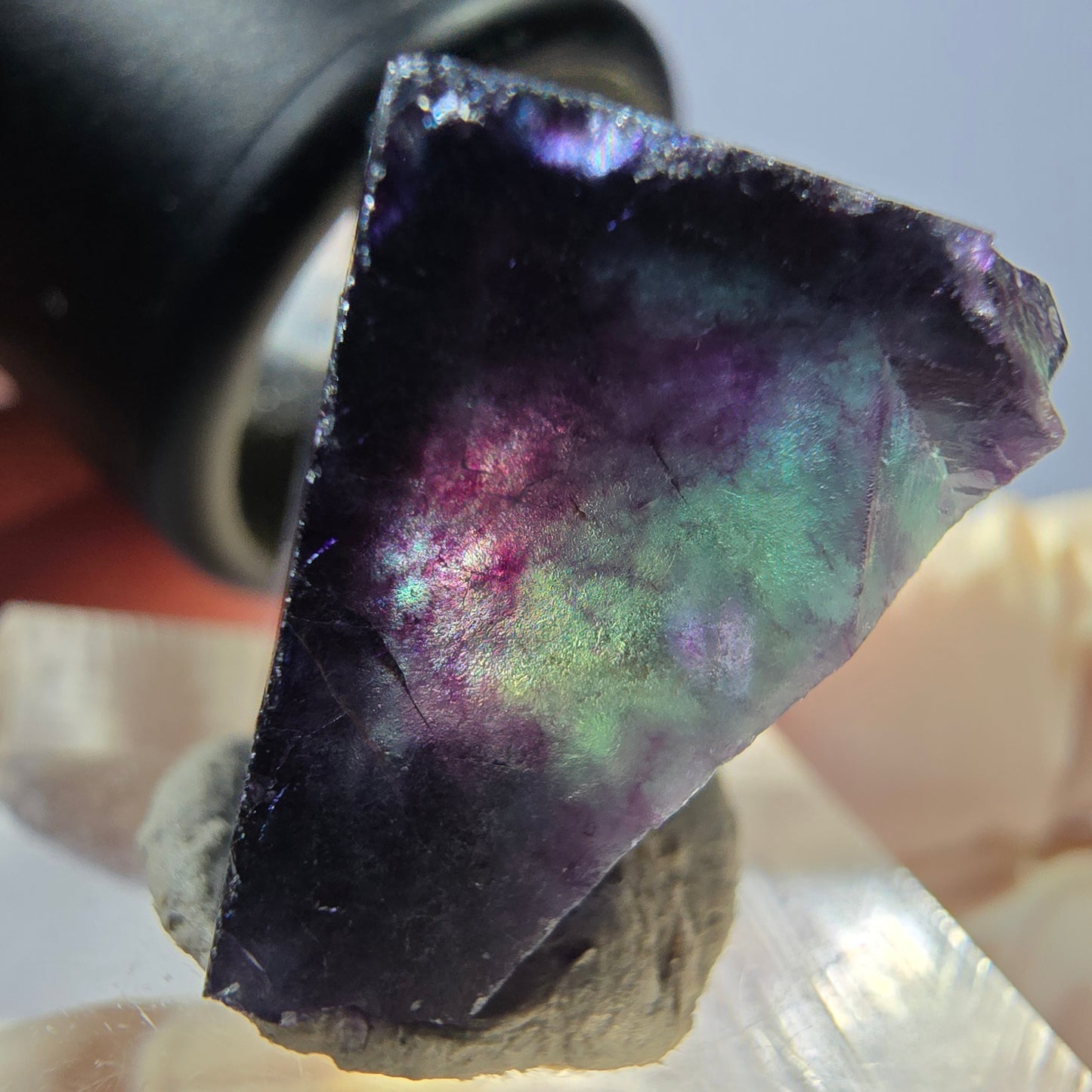 Phantom Fluorit Würfel parkettiert, grün lila Okorusu, Namibia 20*18*16mm