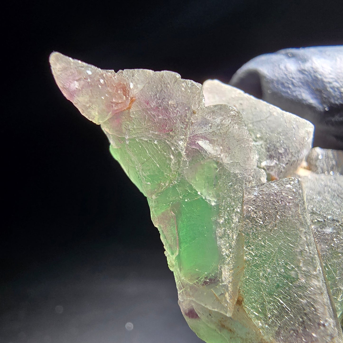 Phantom Fluorite Cube Tier Vert Violet Okorusu, Namibie 46*29*12mm Collection