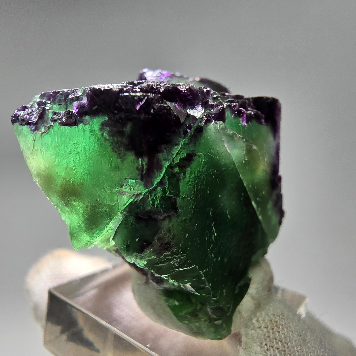 Zonare Phantom Fluorit Würfel Stufe grün lila Okorusu, Namibia 46*40*24mm