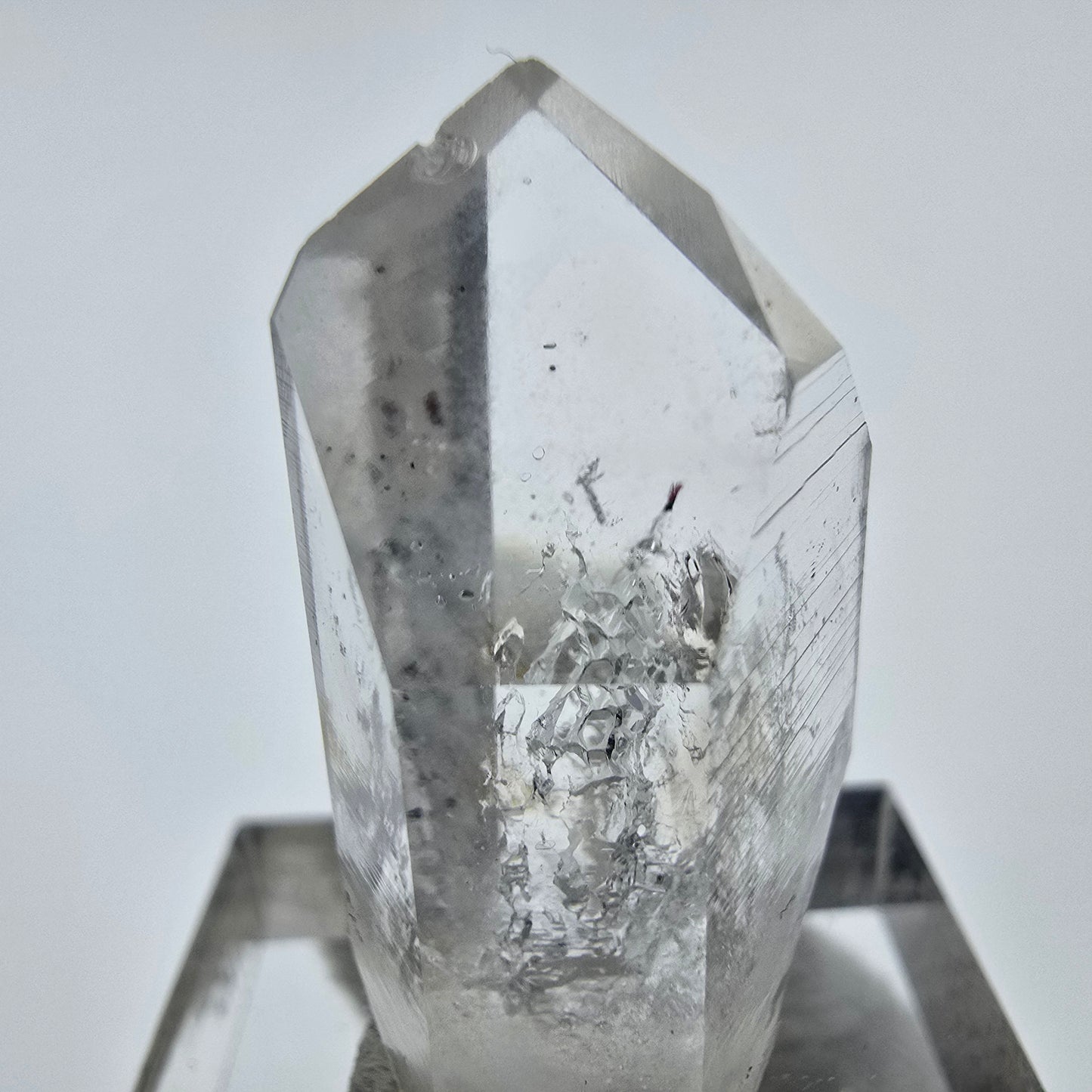 Enhydro Phantom Hämatit Quarz Kristall Streep Mine Goboboseb, Namibia 30*15*11mm
