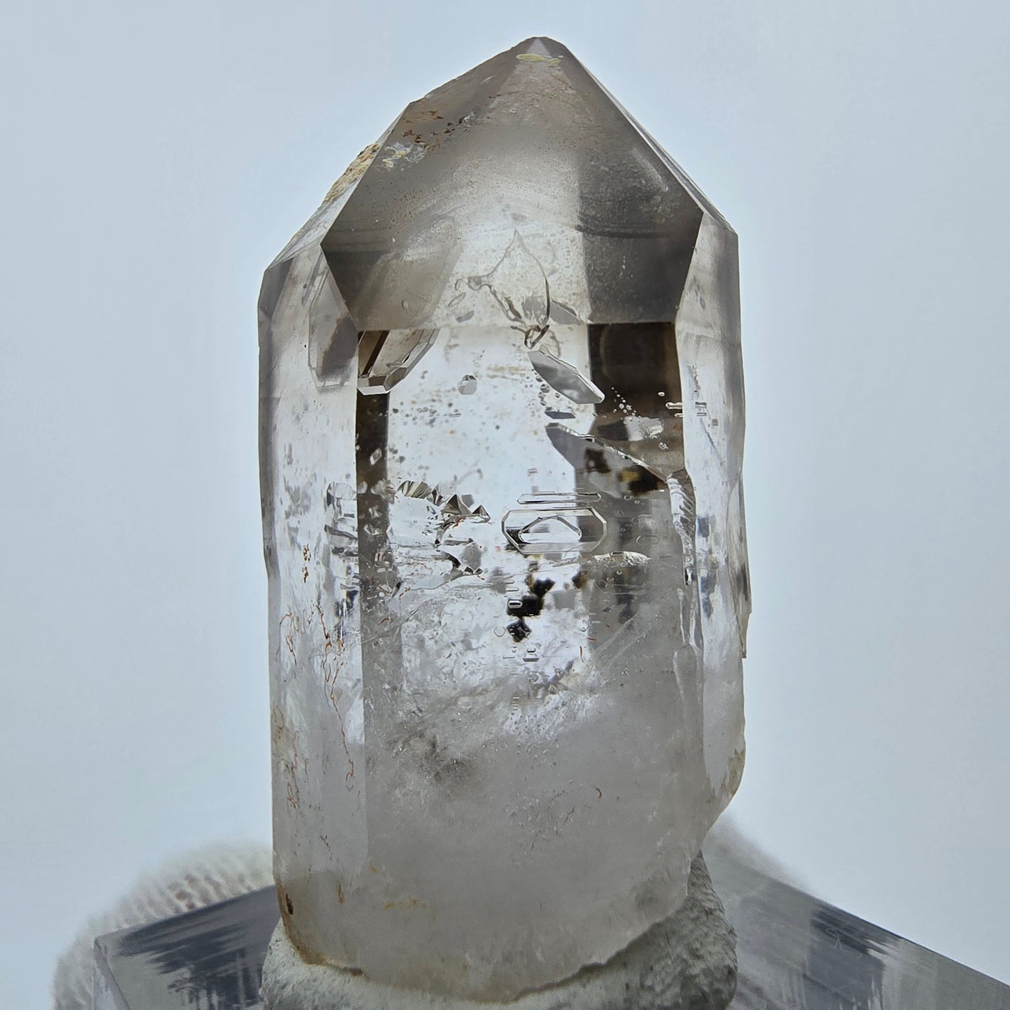 Klarer Phantom Rauchquarz Zepter Kristall Goboboseb, Namibia 42*21*18mm