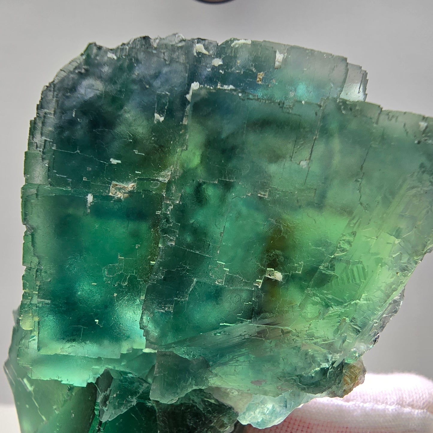 Große Phantom Fluorit Würfel Stufe grün braun Okorusu, Namibia 90*54*30mm