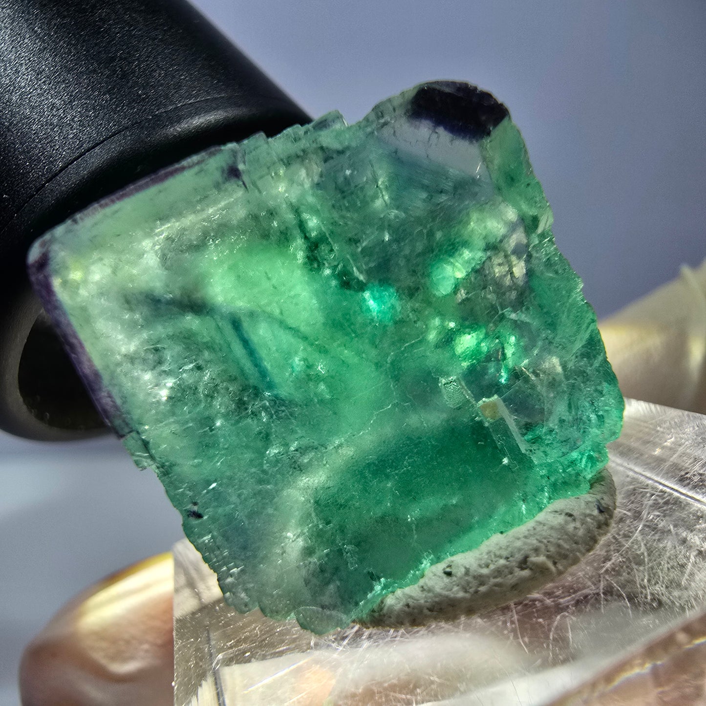 Phantom Fluorit Würfel parkettiert, grün lila Okorusu, Namibia 20*21*19mm