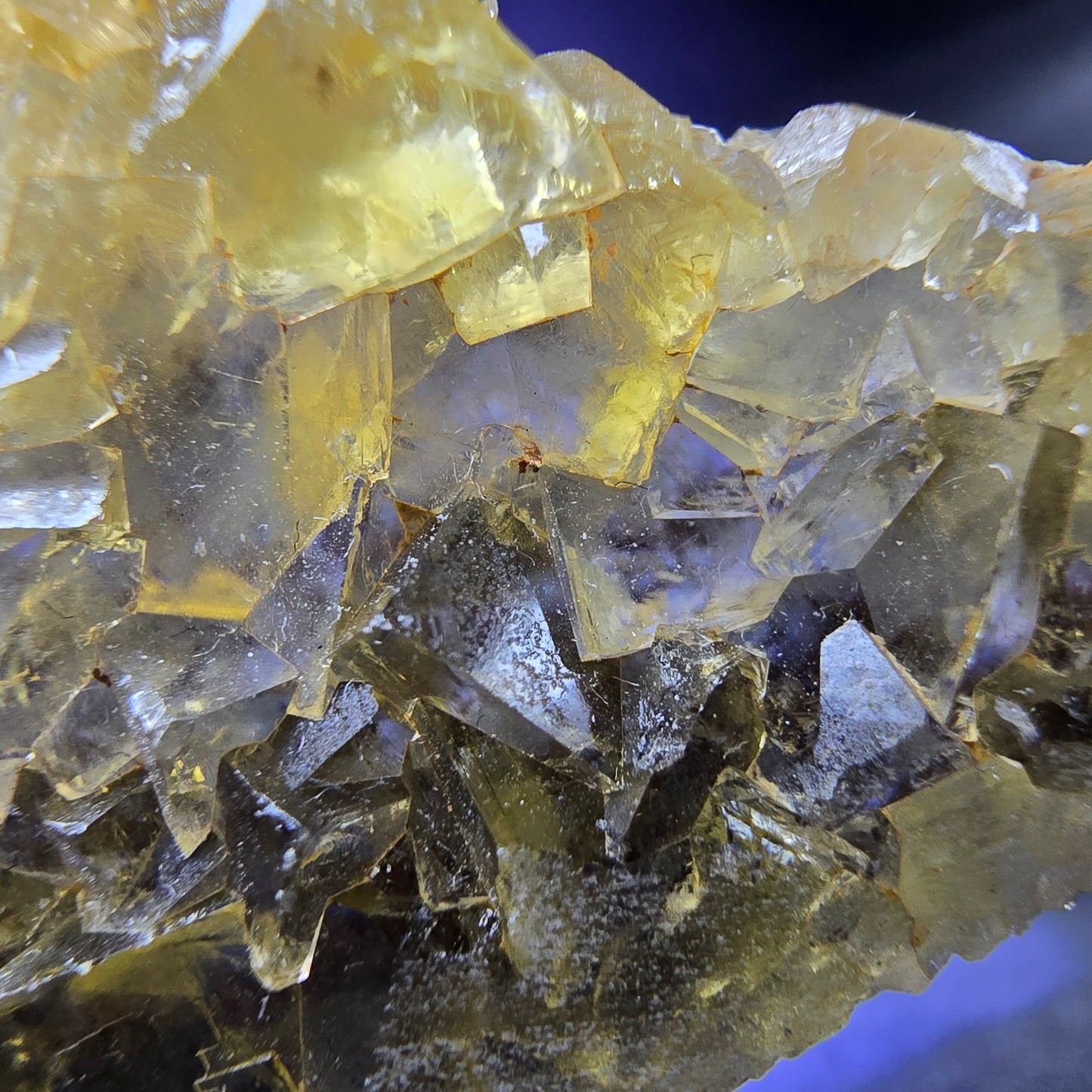 Seltene Honey Pocket Phantom Fluorit Stufe gelb grün 51*34*9mm Okorusu, Namibia
