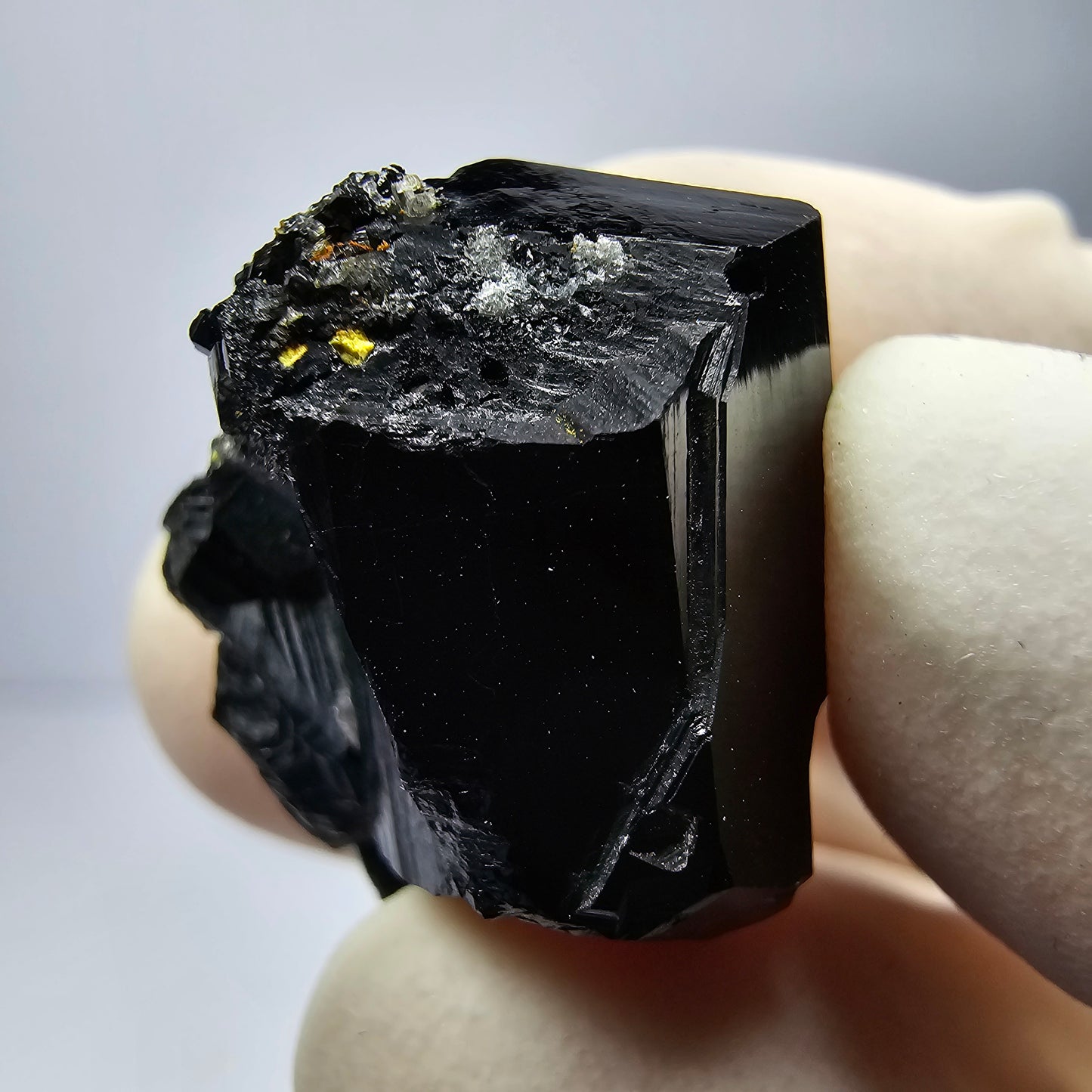 Symmetrische Schörl Turmalin Stufe Erongo, Namibia 21*18*16mm Mineraliensammlung