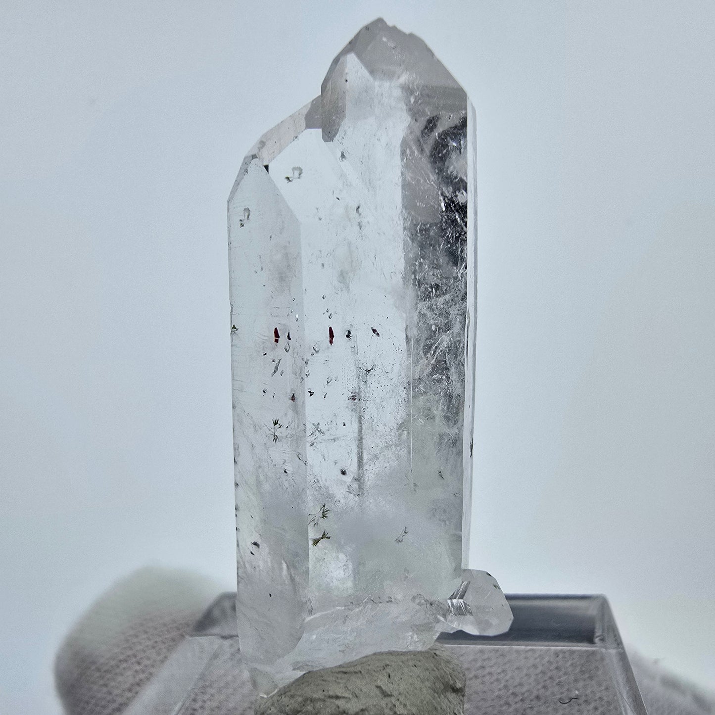 Klarer Harlekin Phantom Quarz Kristall Streep Mine, Goboboseb Namibia 37*15*15mm