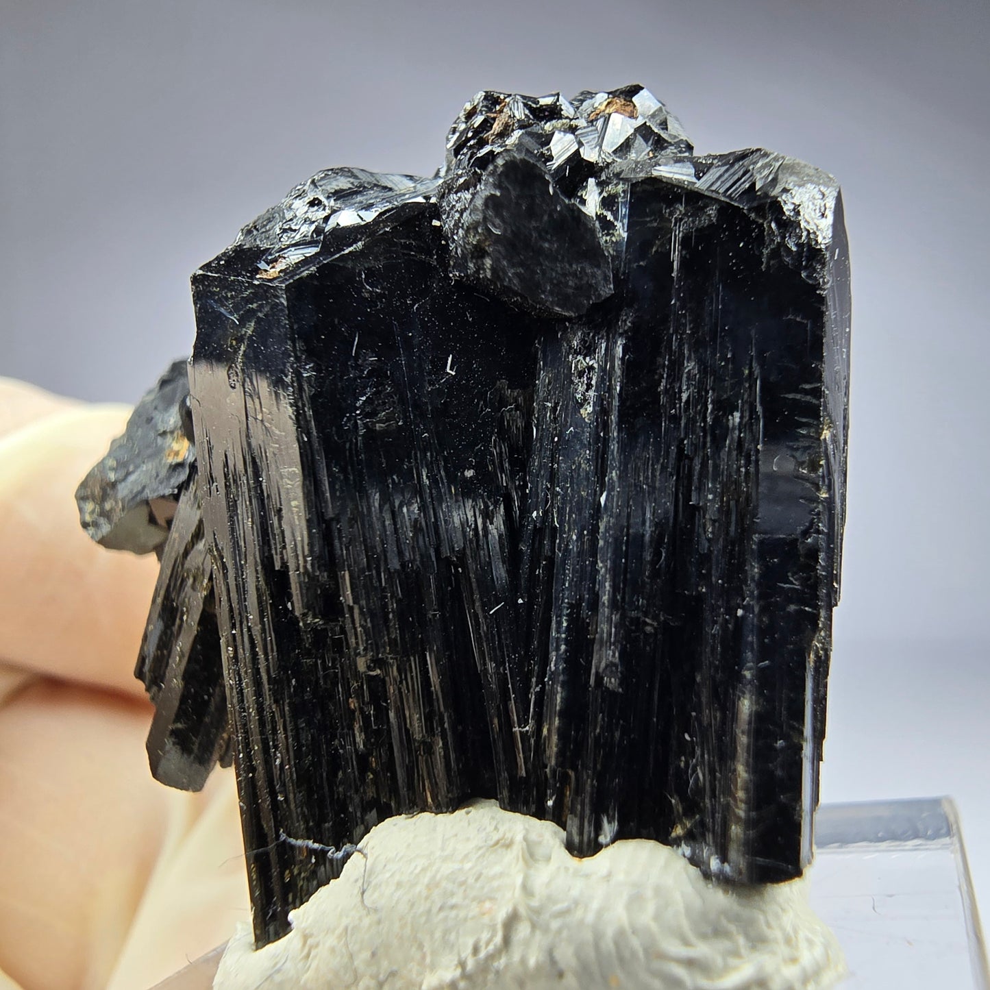 Seltene Schörl Turmalin Stufe schwarz 39*31*26mm Erongo, Namibia Sammlung