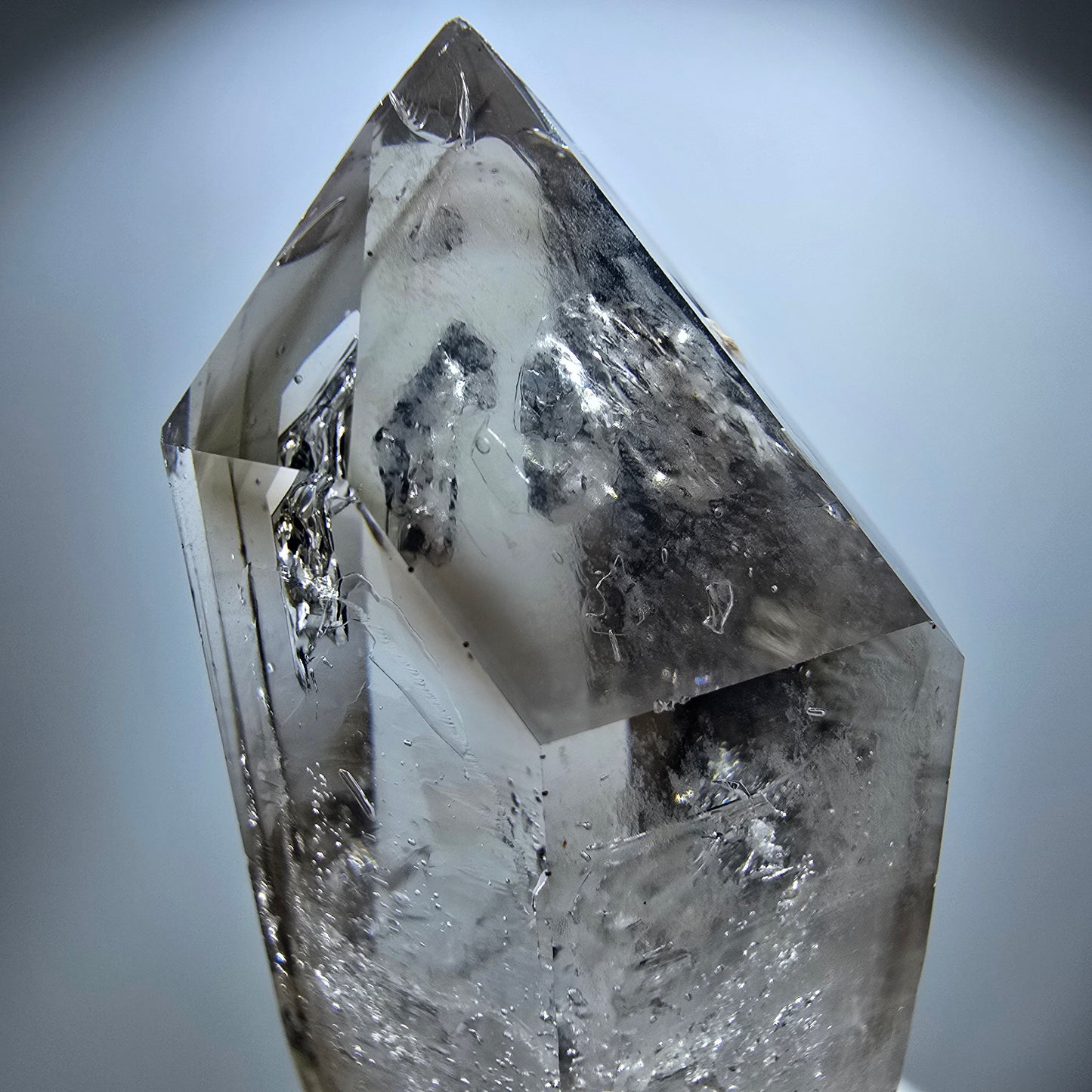 Großer Phantom Rauchquarz DT Zepter Kristall Goboboseb, Namibia 67*25*18mm