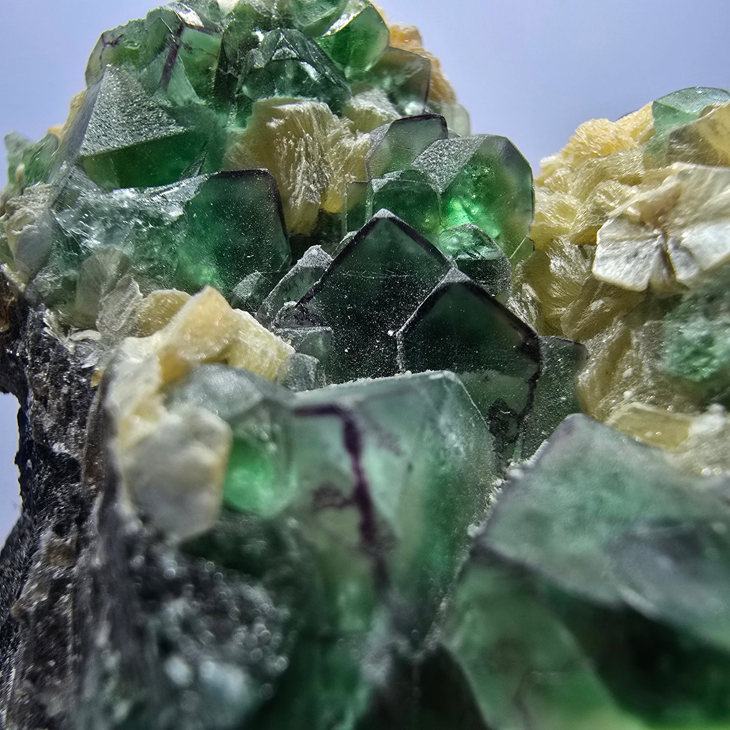 Phantom Fluorite Cube Schorl Tourmaline Muscovite Specimen Erongo Namibia 102*62*54mm