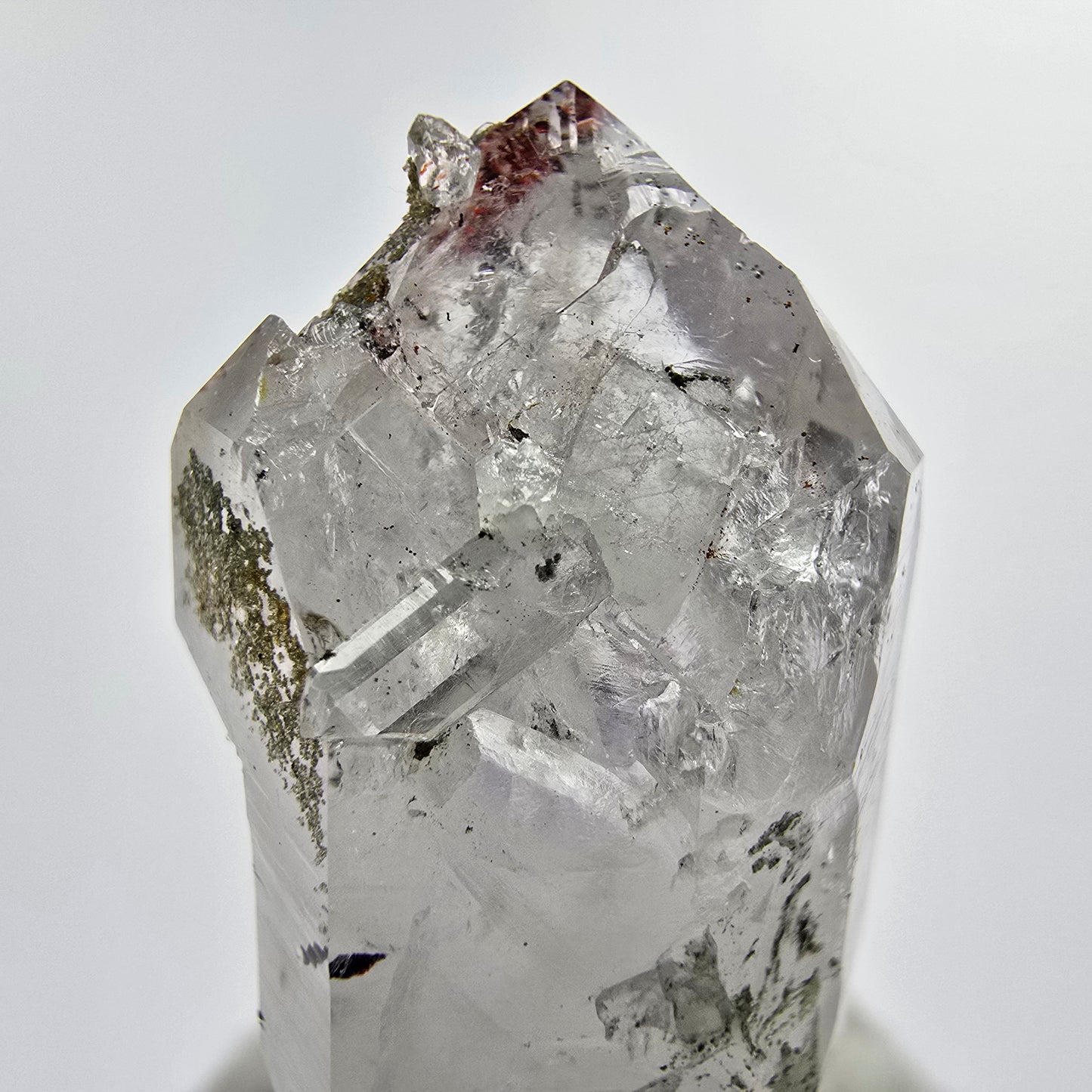 Harlekin Phantom Amethyst, Prehnit, Analcim Streep Mine Gobo. Namibia 49*18*18mm