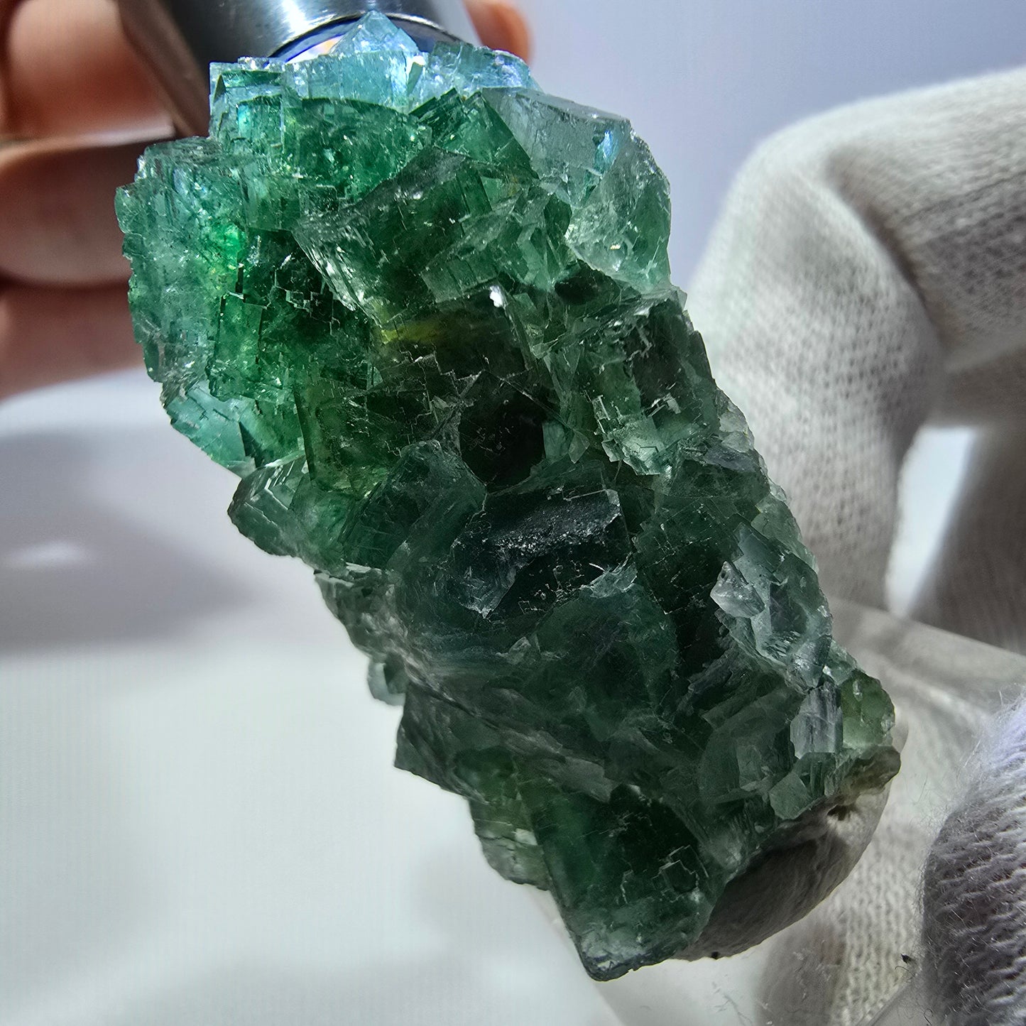 Phantom Fluorite Cube Stepped Green Okorusu, Namibia 49*33*22mm