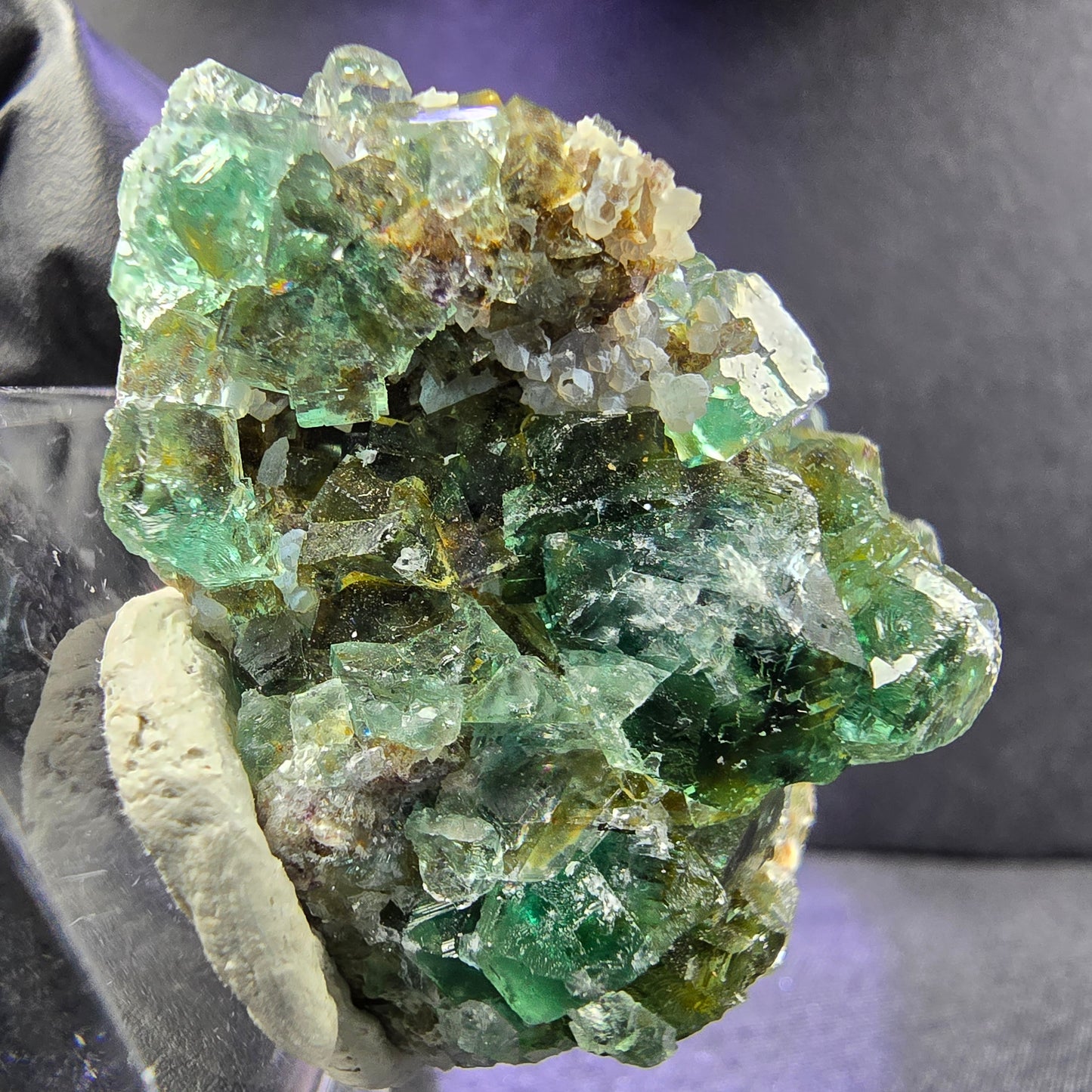 Seltene klare Fluorit XX Würfel Stufe mit Einschlüssen 37*28*20mm aus Okorusu, Namibia