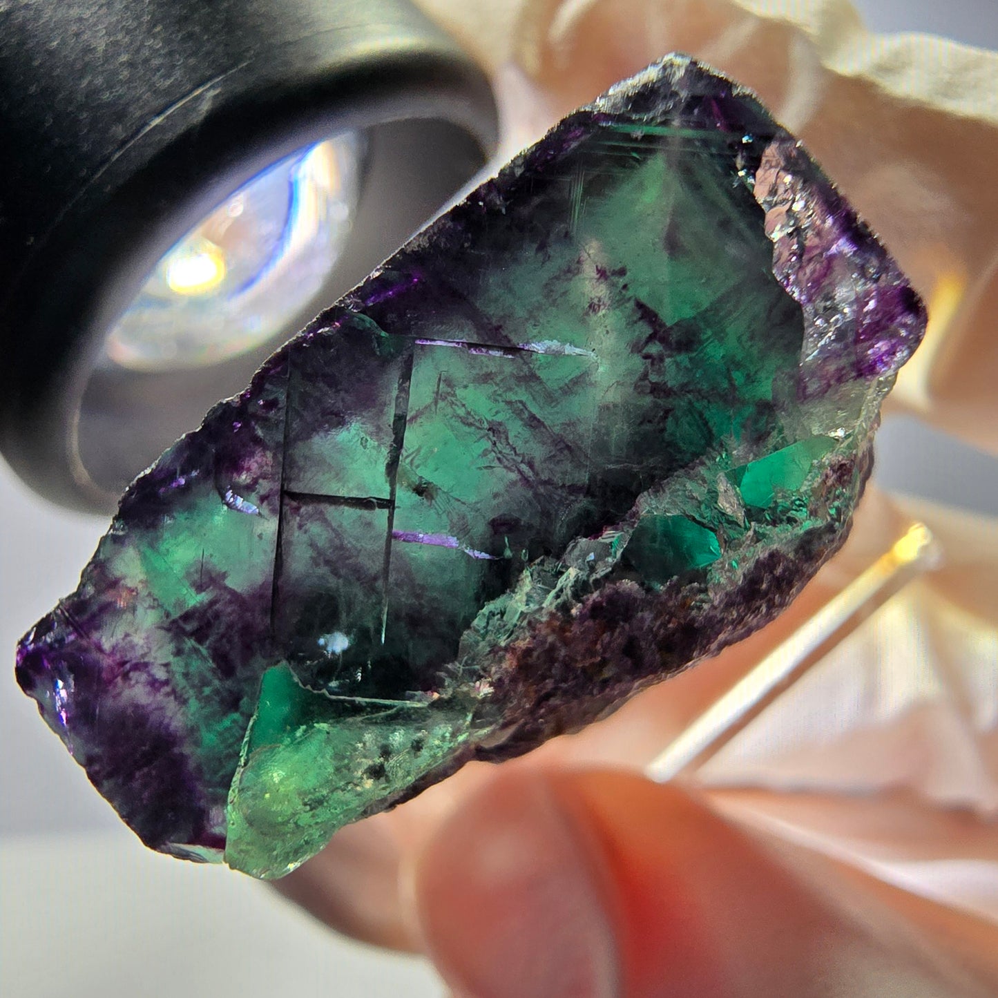 Rare Fluorite Cube Specimen, green purple Okorusu, Namibia 30*22*16mm