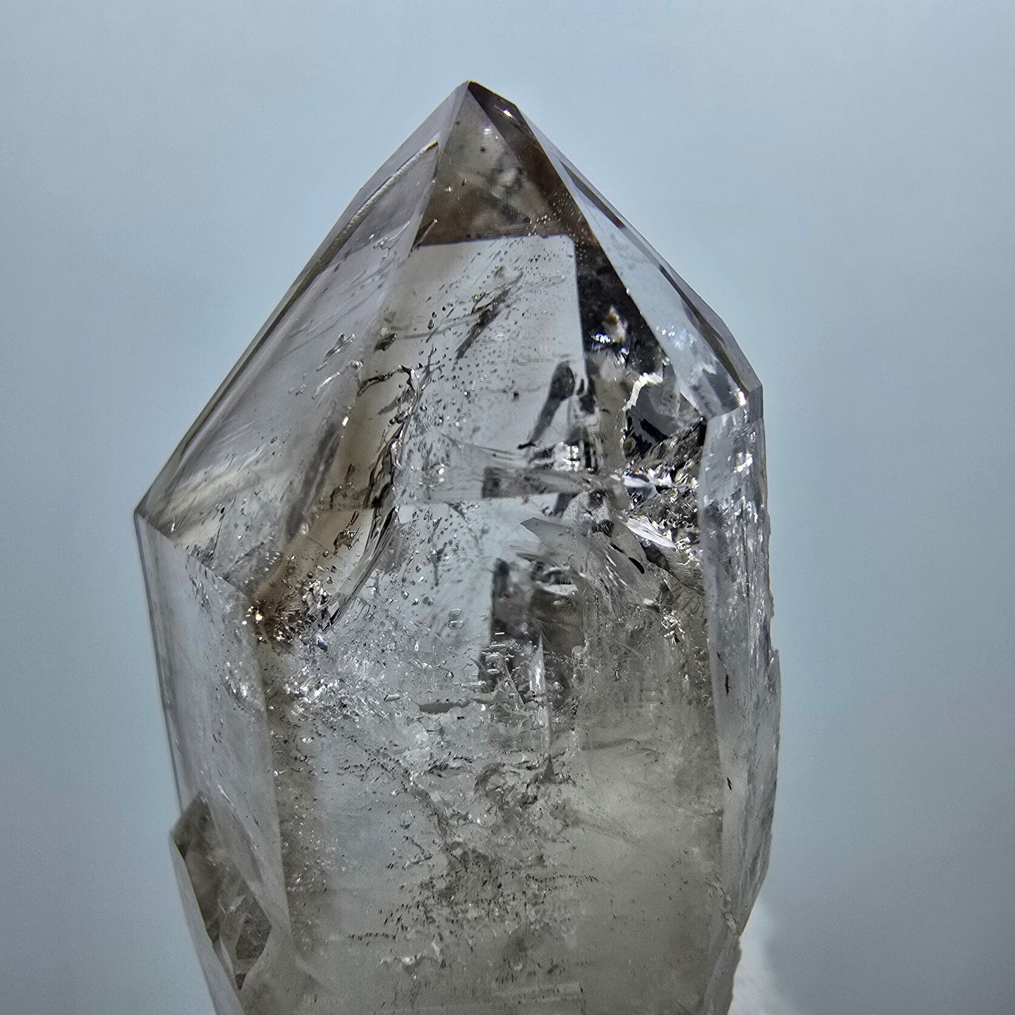 Klare Phantom Rauchquarz DT Zepter Spitze Goboboseb, Namibia 51*25*20mm
