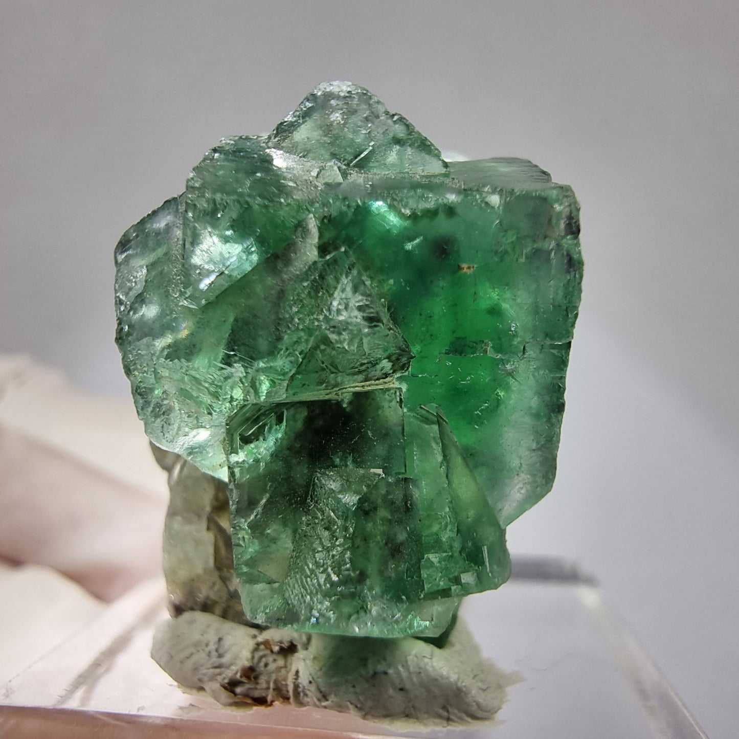 Seltene Fluorit Würfel Stufe grün lila 24*19*17mm Okorusu Namibia Sammlung