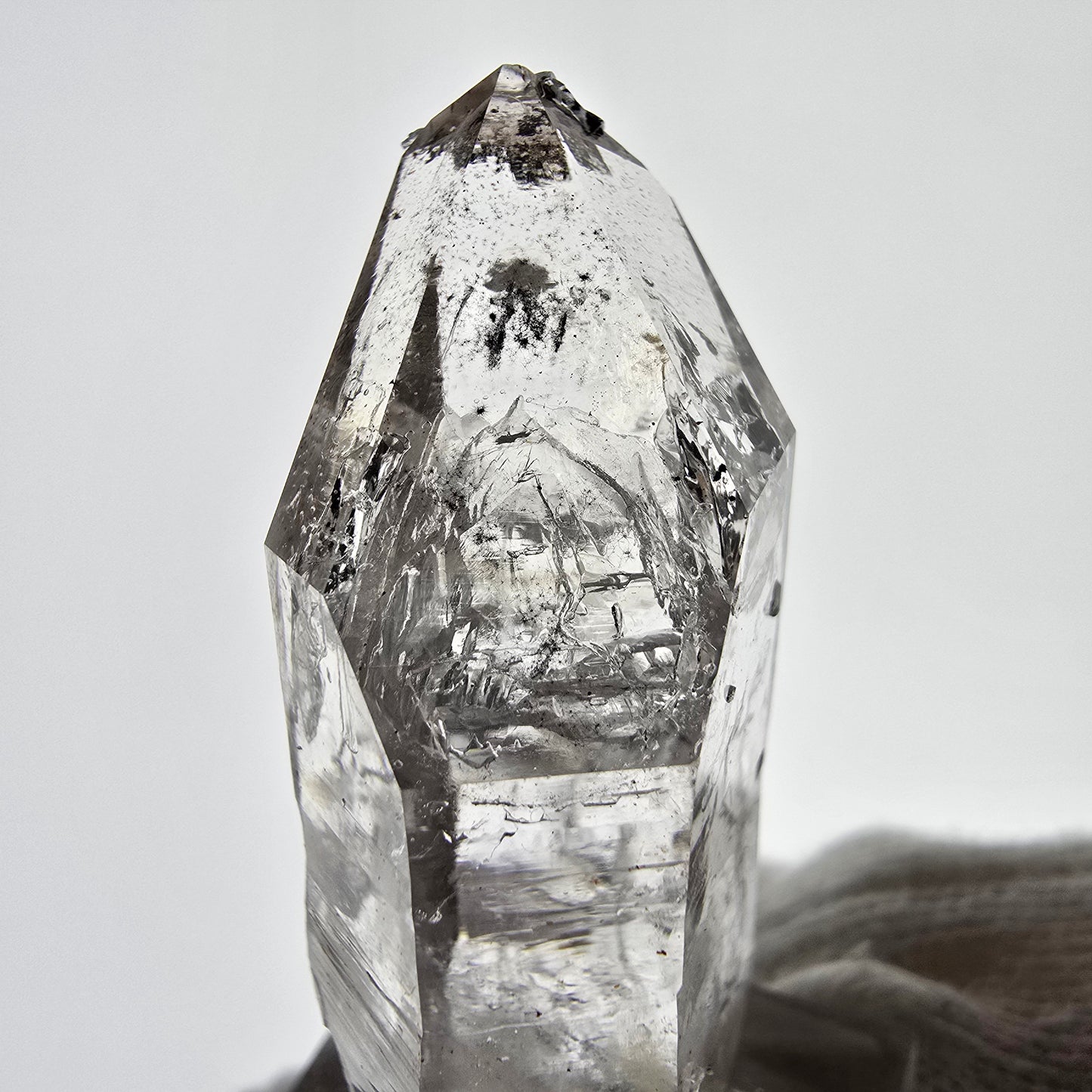 Enhydro Skeleton Smoky Quartz Scepter, 1x Bubble Valentine Pocket, Namibia 48*21*15mm