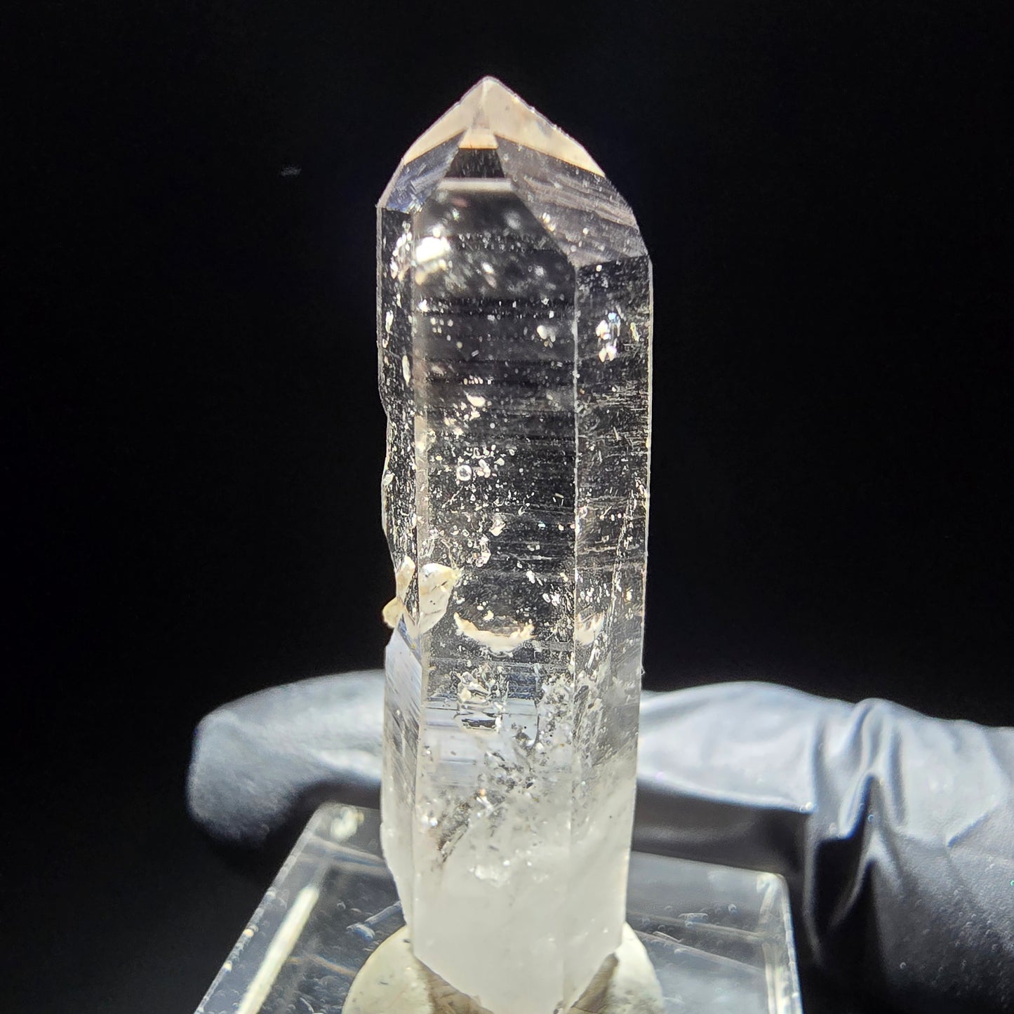 Klare Phantom Rauchquarz Kristallspitze Goboboseb, Namibia 42*11*7mm Sammlung