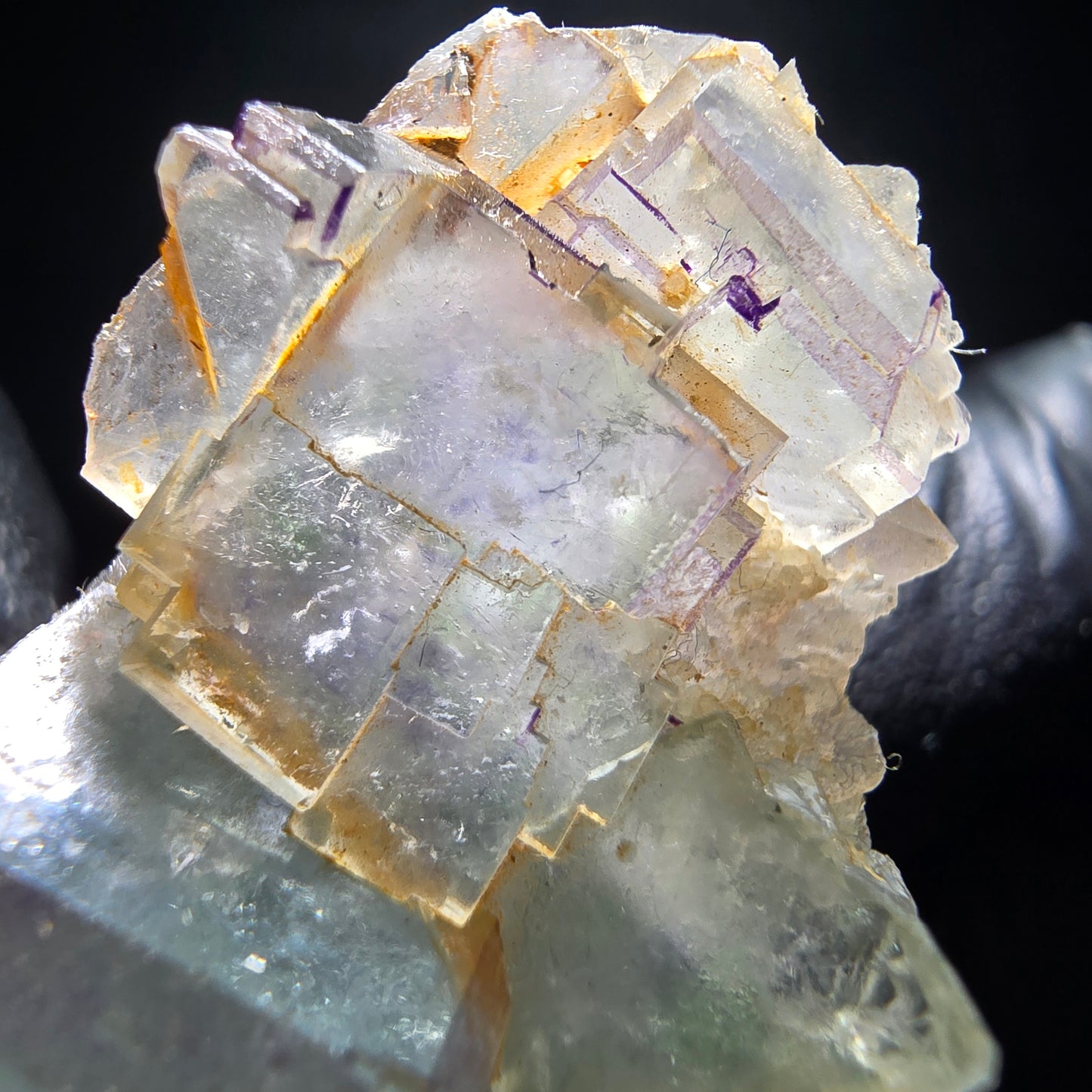 Zonare Phantom Fluorit Würfel Stufe grün lila Okorusu, Namibia 62*27*22mm