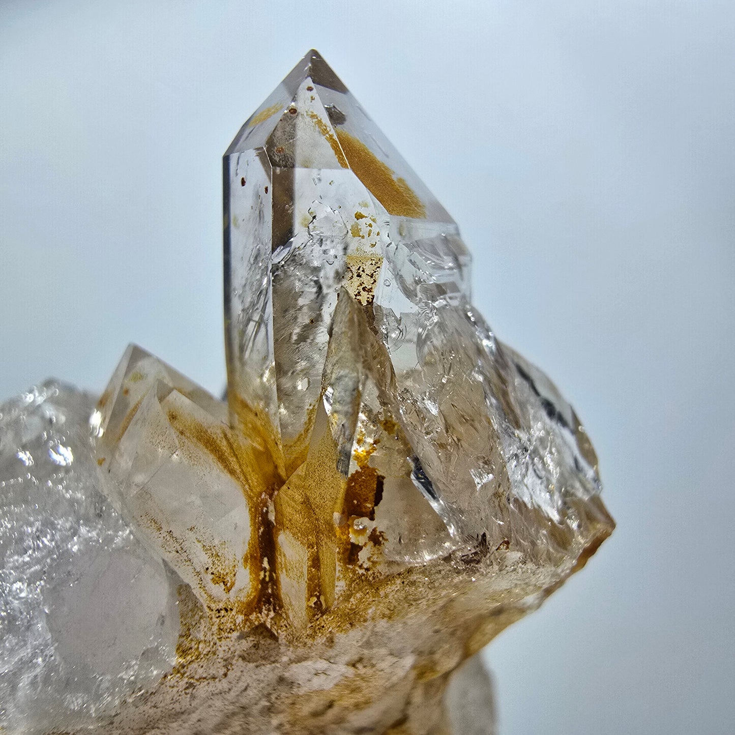 Enhydro Phantom Rauchquarz Zepter Stufe, 2x Blase Goboboseb, Namibia 51*42*29mm