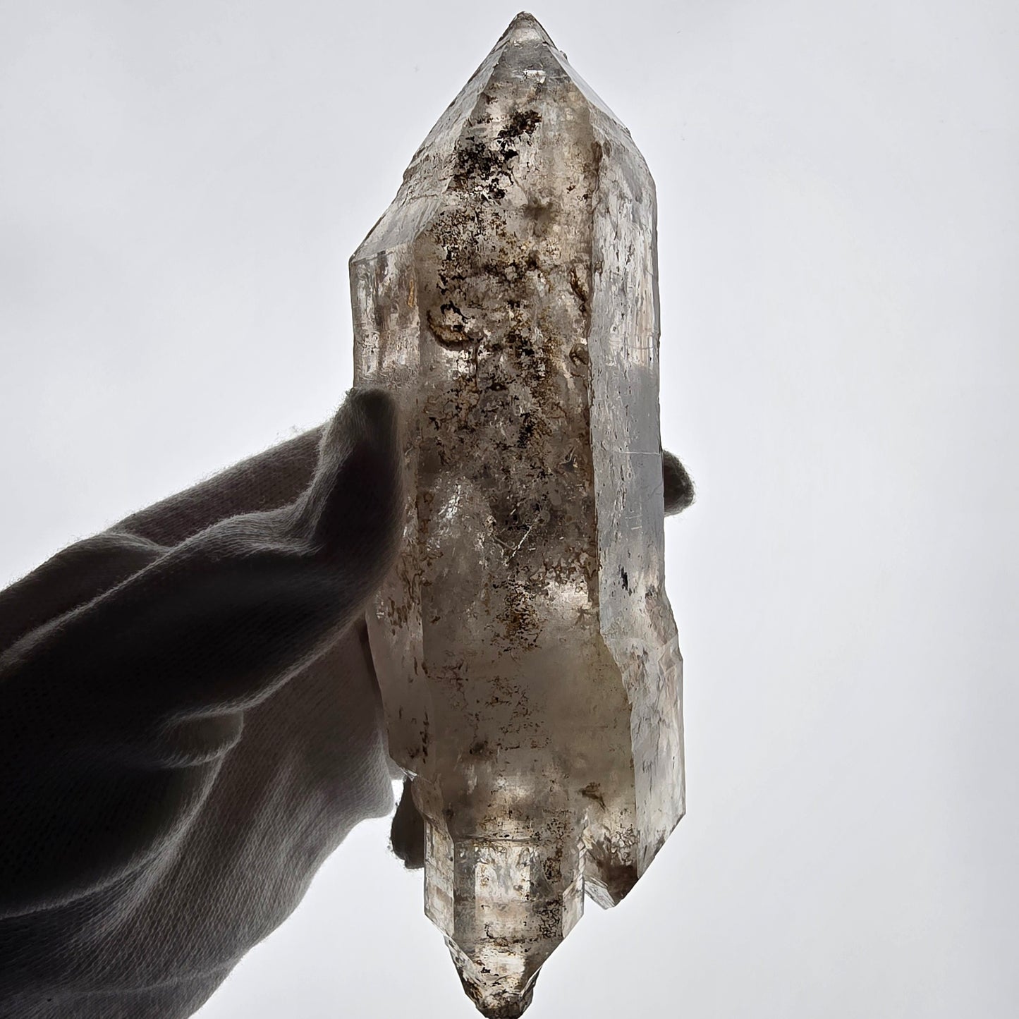 XL Skeleton Phantom Smoky Quartz DT Sceptre Valentine Pocket, Namibie 183*56*44mm