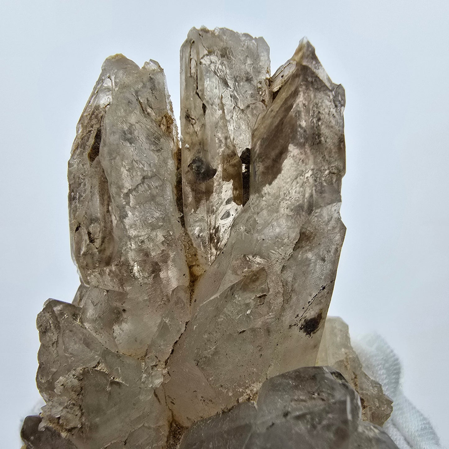 Enhydro Phantom Rauchquarz Zepter Stufe, 2x Blase Goboboseb, Namibia 78*41*53mm
