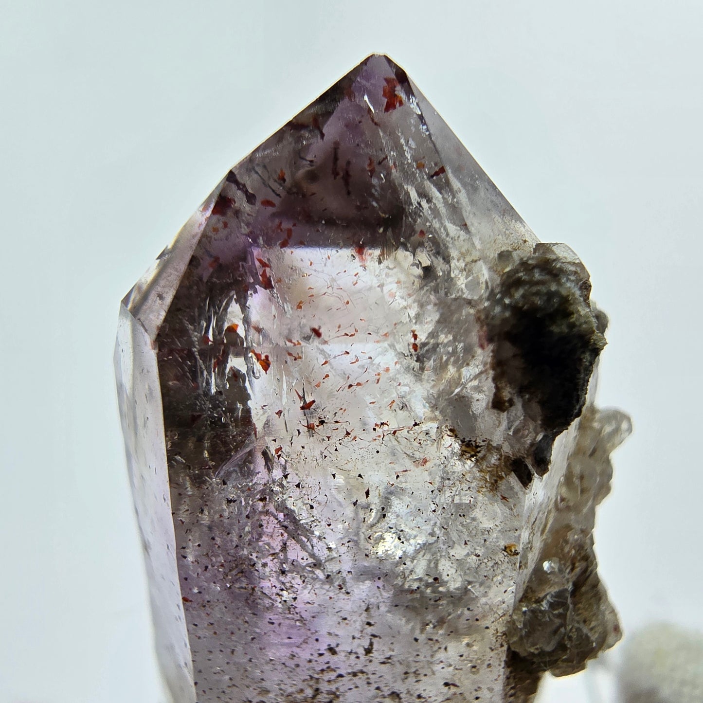 Harlekin Enhydro Amethyst mit Calcit Goboboseb, Namibia 38*20*15mm Sammlung