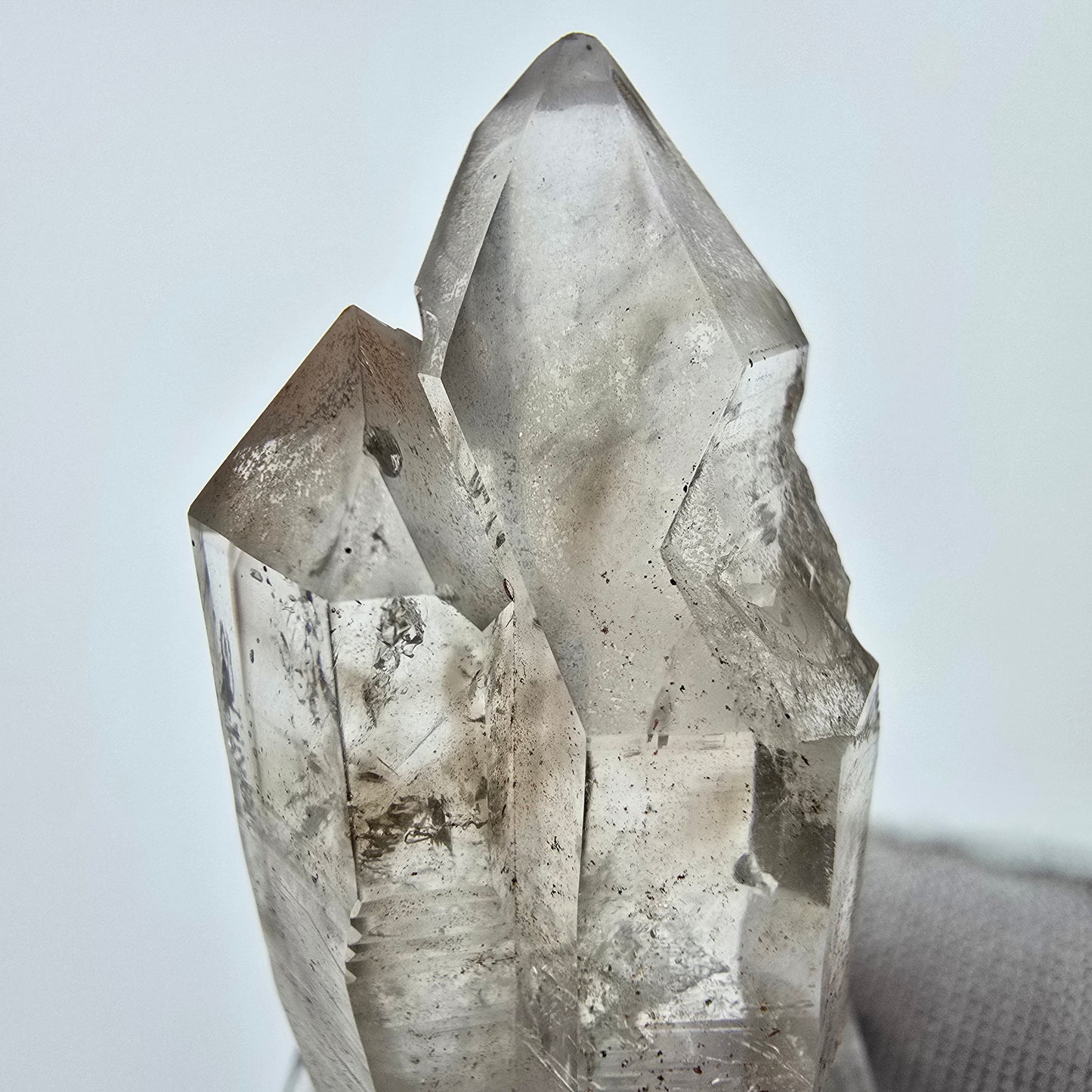 Enhydro Phantom Sceptre à Quartz Fumé Niveau 1x Bubble Goboboseb, Namibie 47*23*17mm