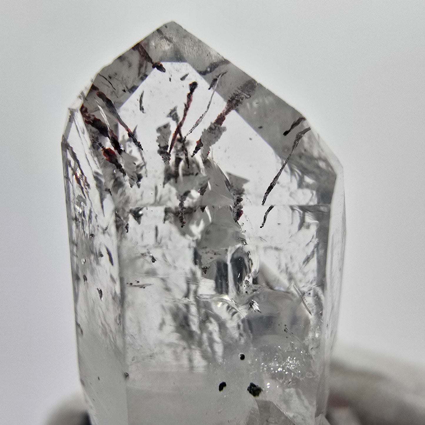 Seltener Harlekin Quarz Kristall Streep Mine Goboboseb Namibia 36*15*11mm