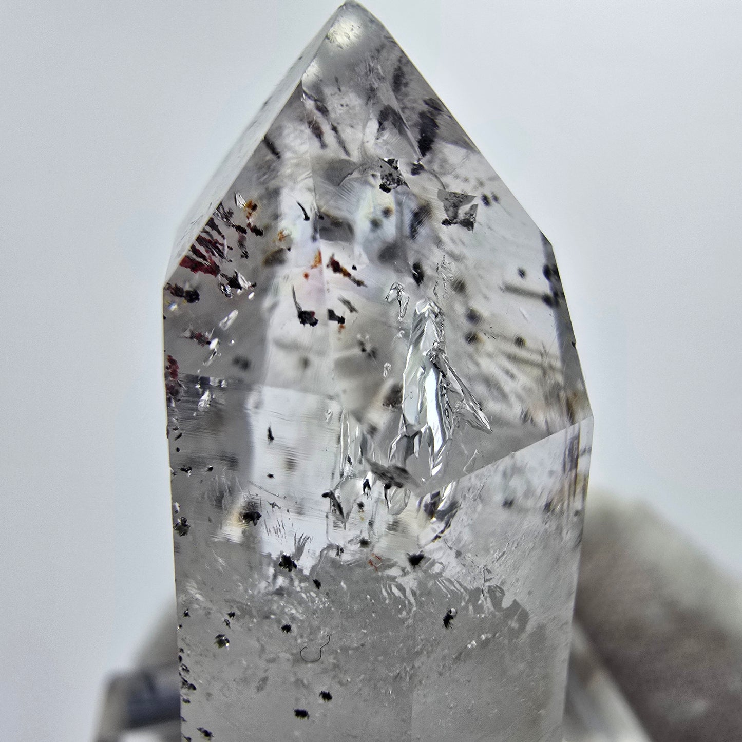 Harlekin Phantom Quarz Kristall Streep Mine Goboboseb Namibia 37*15*13mm