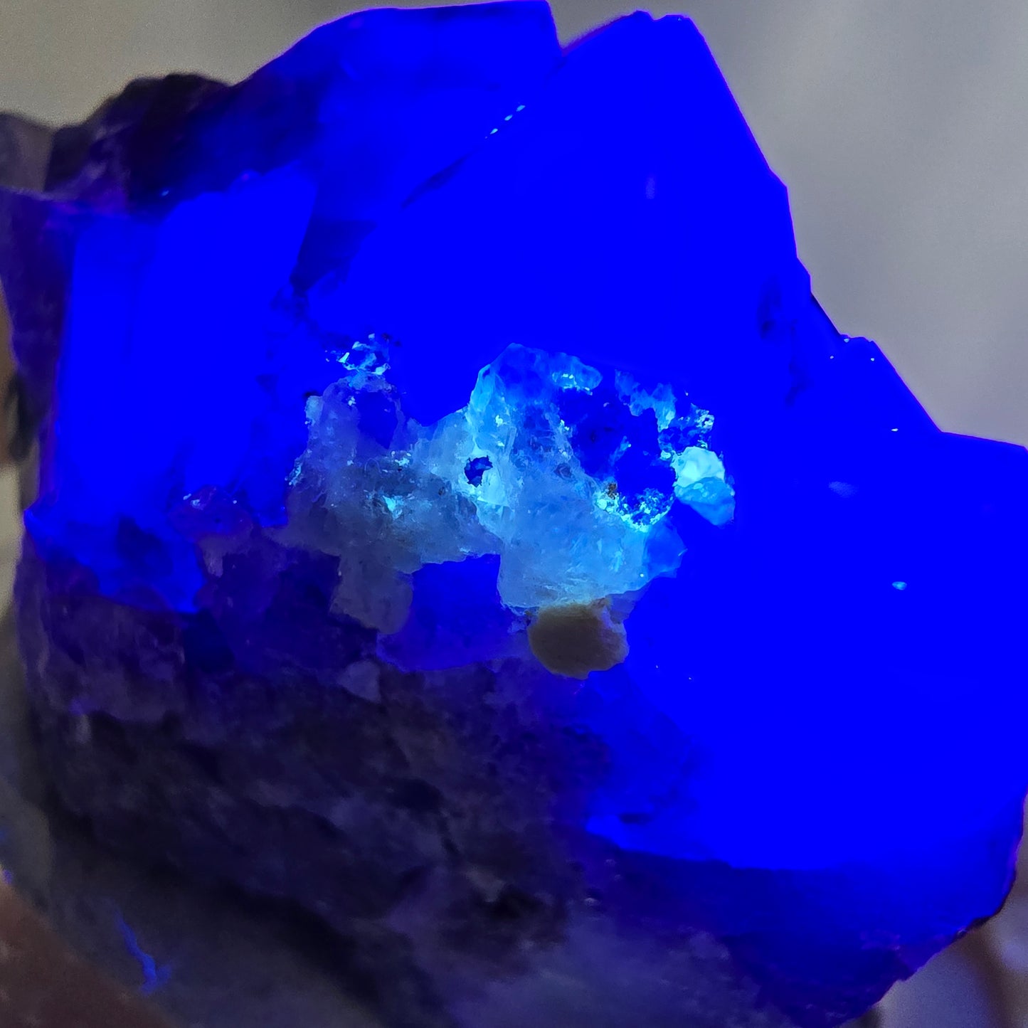 Phantom Fluorit Würfel Stufe, parkettiert grün lila Okorusu, Namibia 39*32*20mm