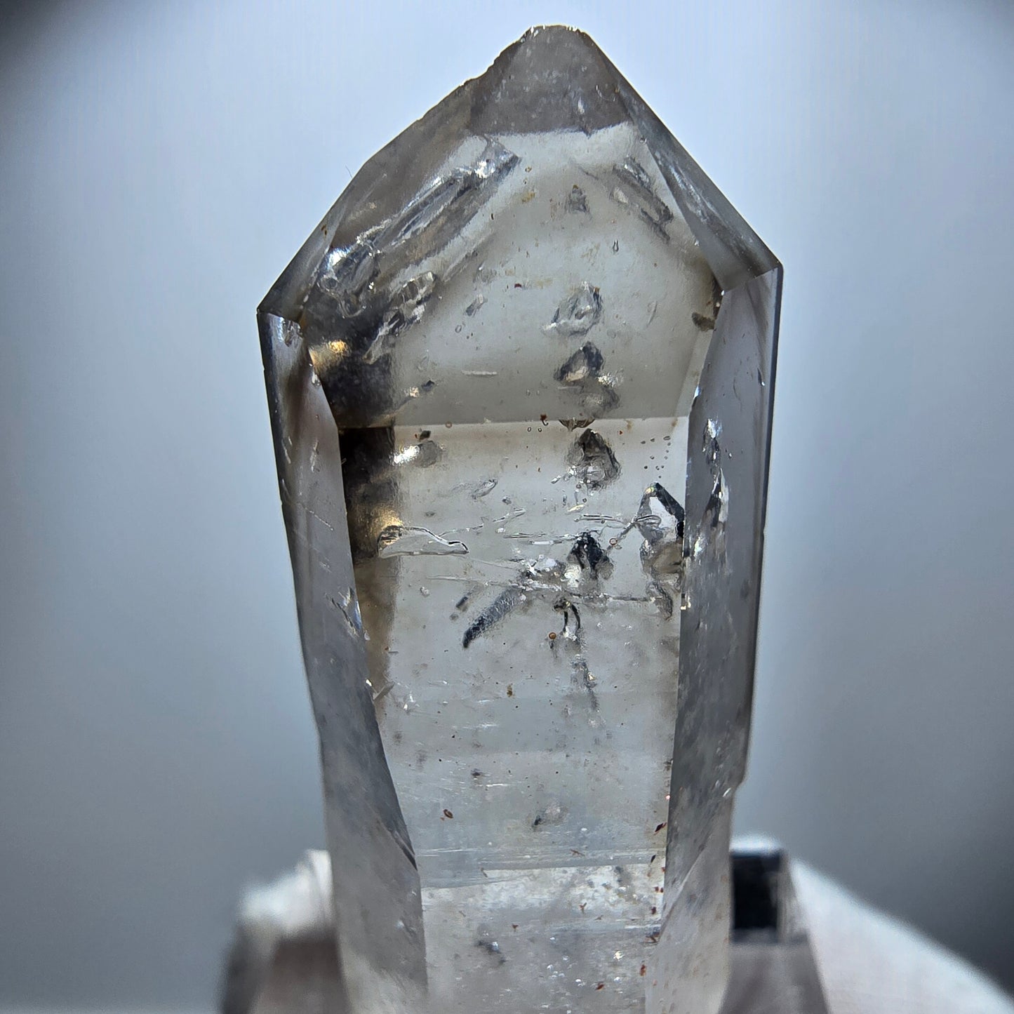 Klarer Phantom Rauchquarz Zepter Kristall Goboboseb, Namibia 44*18*13mm