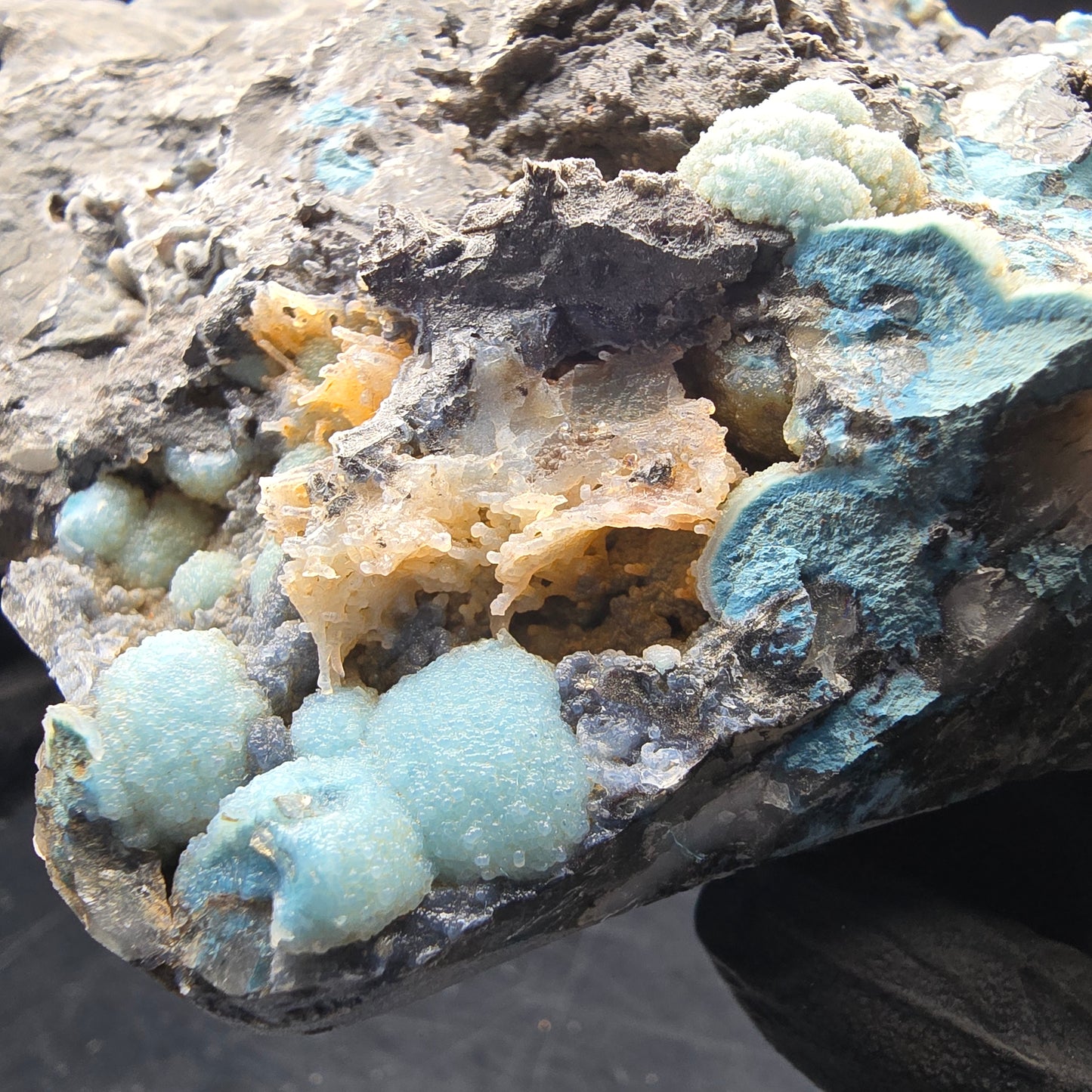 Seltene große Shattuckit Stufe blau Kaokoveld, Namibia 107*103*30mm Sammlung