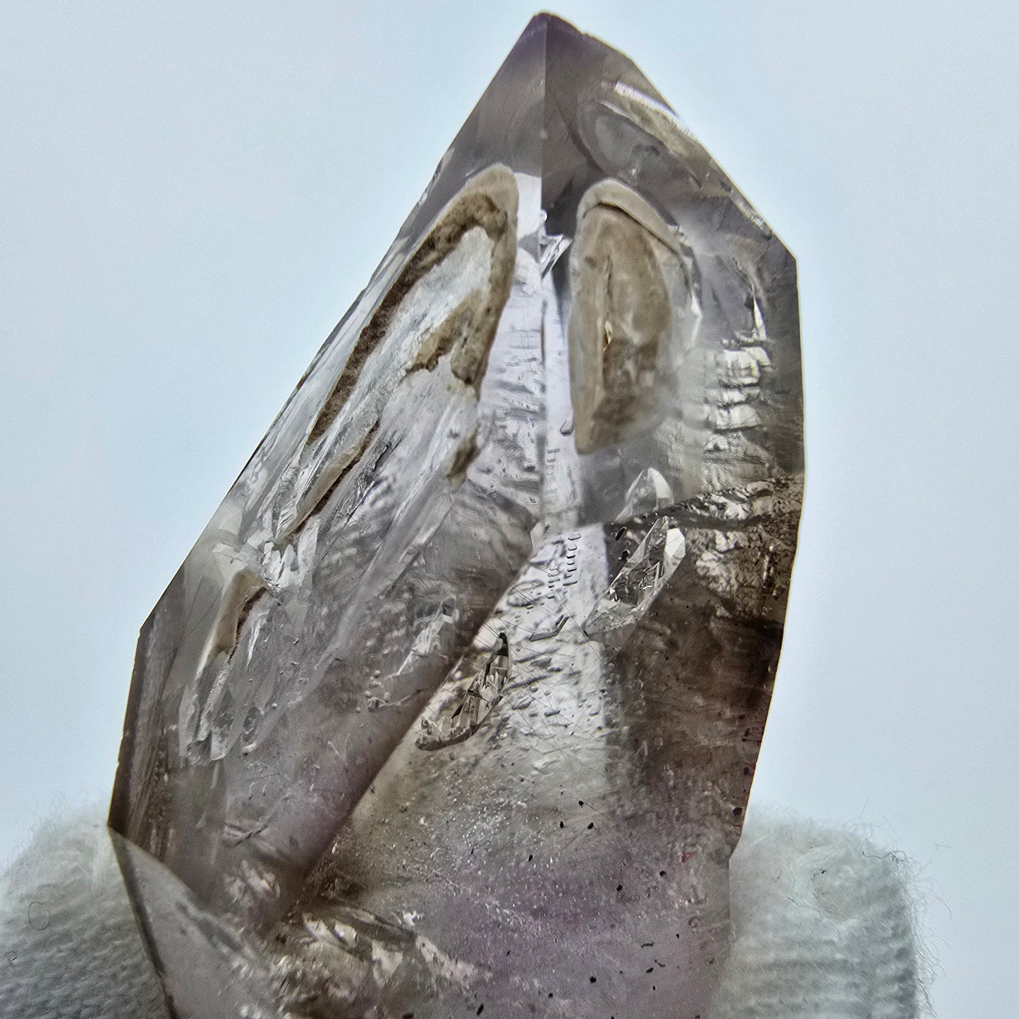 Enhydro Phantom Amethyst DT Zepter, 3x Blase Goboboseb, Namibia 51*22*22mm