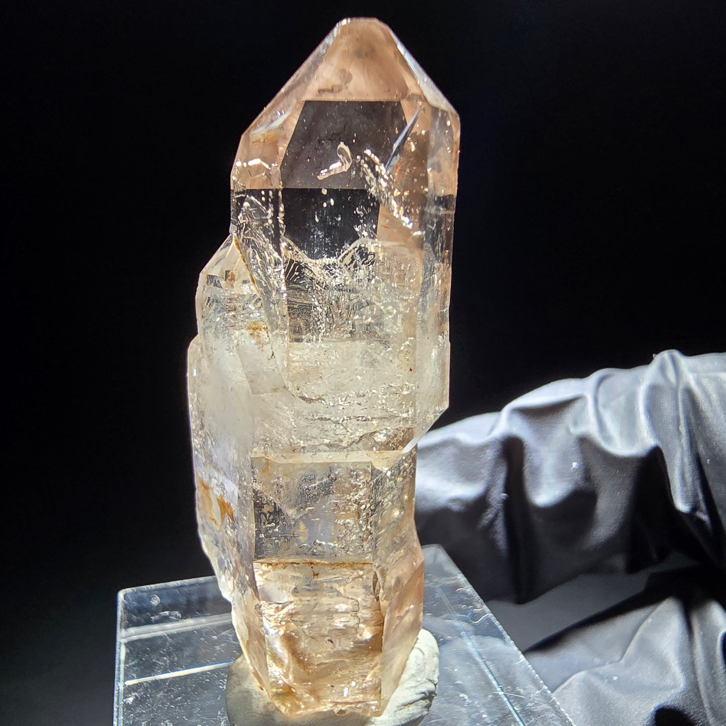 Klare Phantom Rauchquarz Zepter Spitze Goboboseb, Namibia 42*19*12mm Sammlung