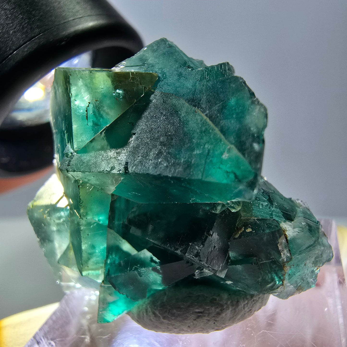 Spécimen de cube de fluorite fantôme, parquet vert Okorusu, Namibie 29*25*15 mm