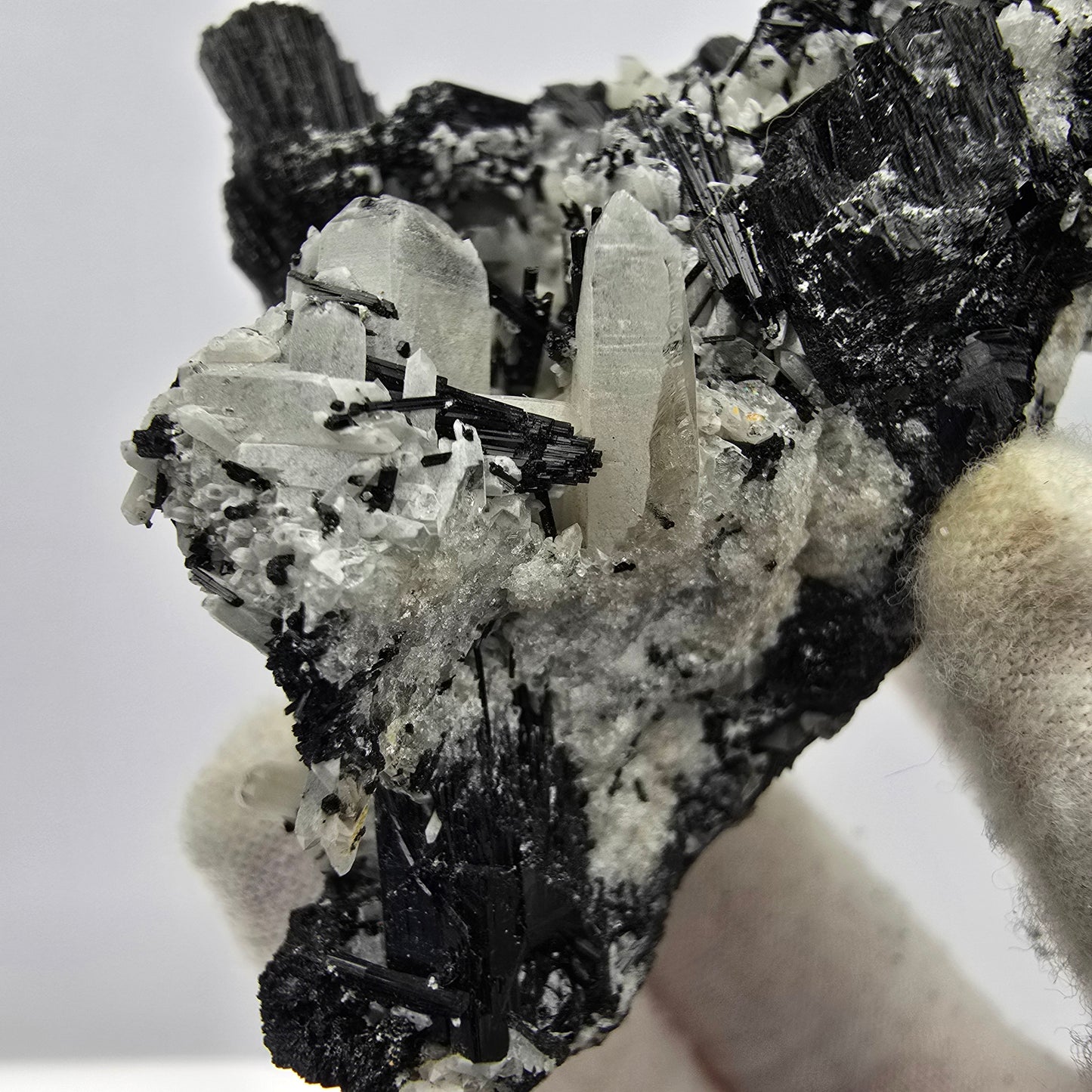 Seltene Schörl Turmalin, Quarz Stufe Erongo, Namibia 74*54*52mm Sammlung