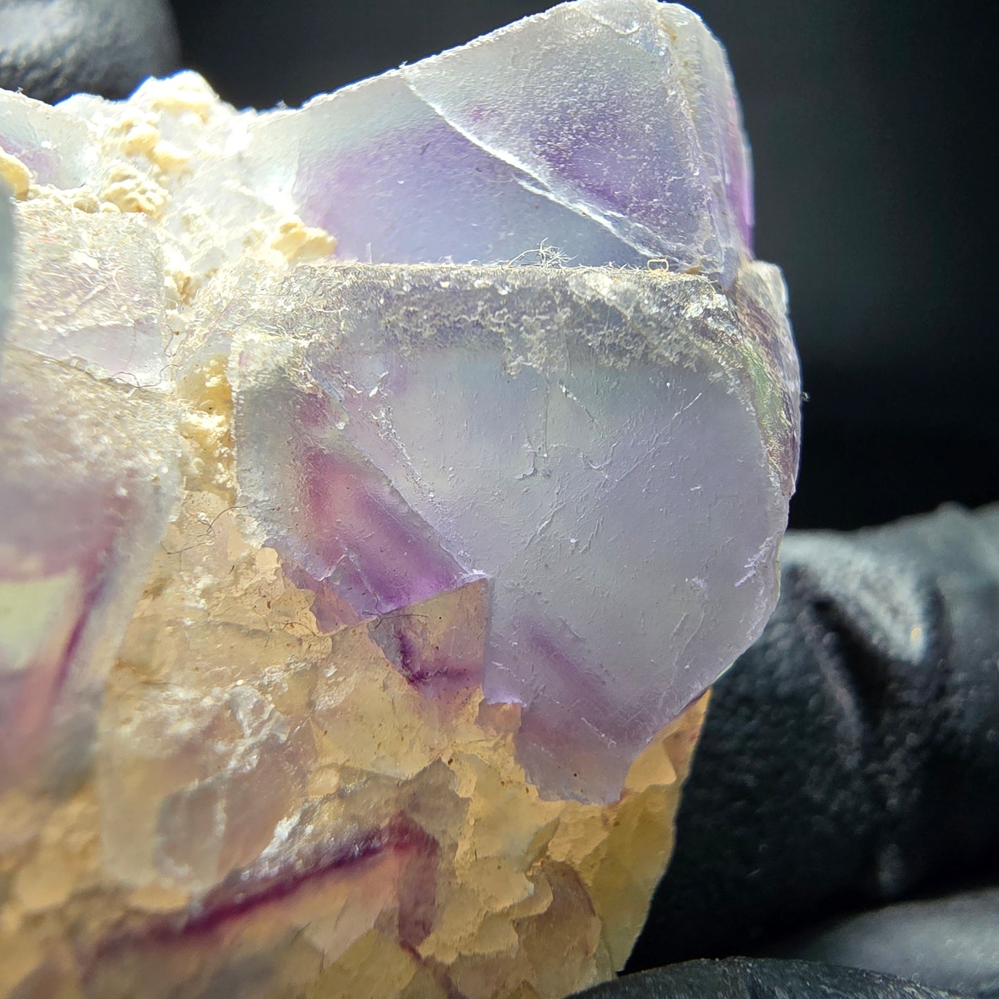 Cube de fluorite fantôme vert violet, spécimen de quartz Omehane, namibie 50*32*24mm