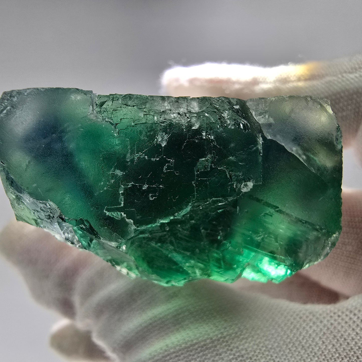 Klare Phantom Fluorit Würfel Stufe grün Okorusu, Namibia 48*43*23mm Sammlung
