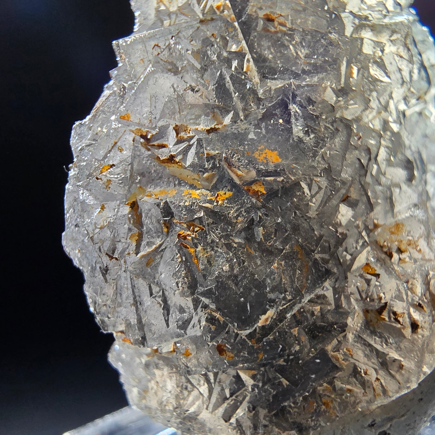 Cube de fluorite fantôme transparent de qualité violet Okorusu, Collection namibie 41*31*14mm