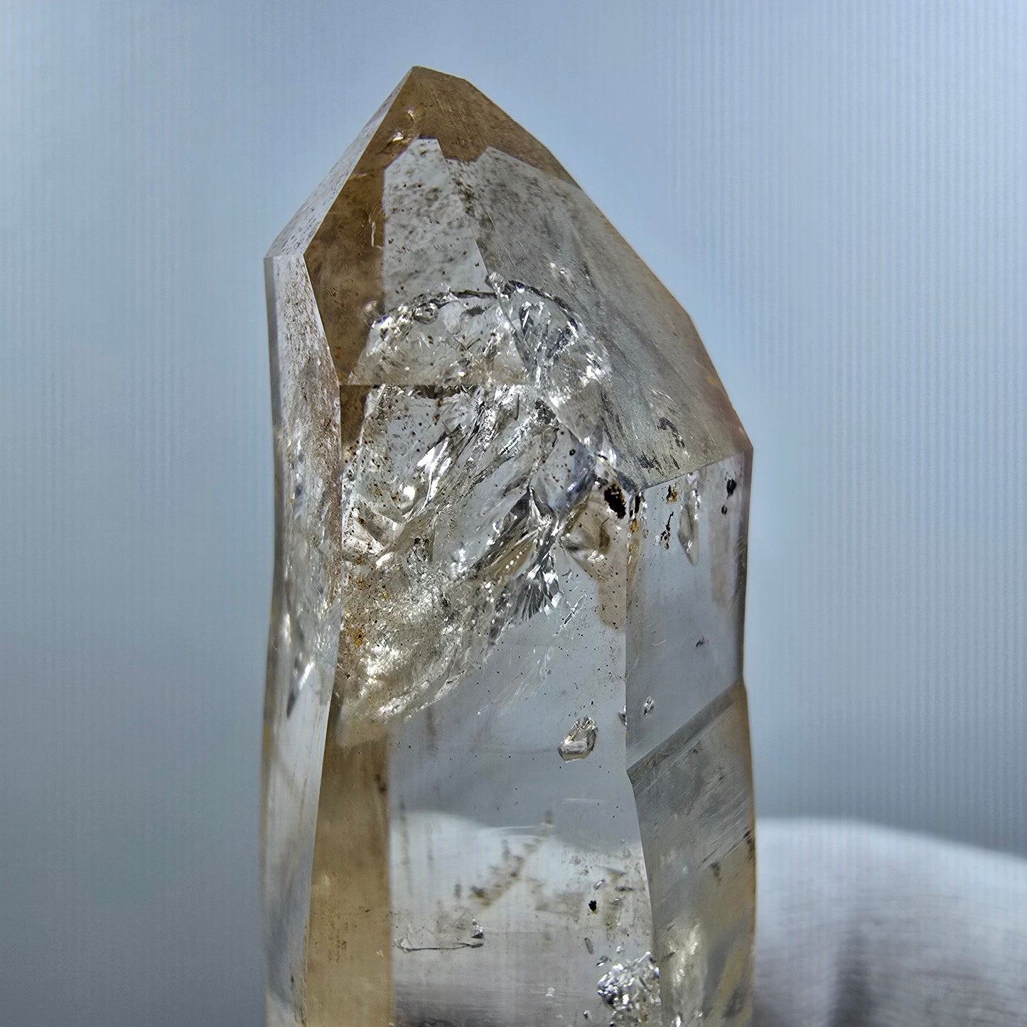 Enhydro Phantom Smoky Quartz Scepter, 1x Bubble Valentine Pocket Goboboseb Namibia 57*20*19mm