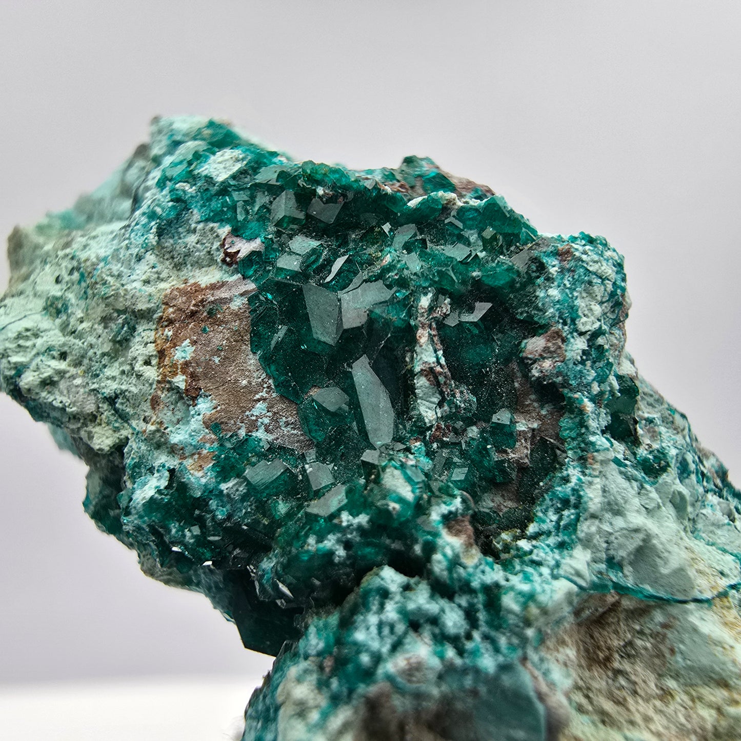 Seltene Dioptas, Chrysokoll Stufe Kaokoveld, Namibia 46*23*16mm Sammlung