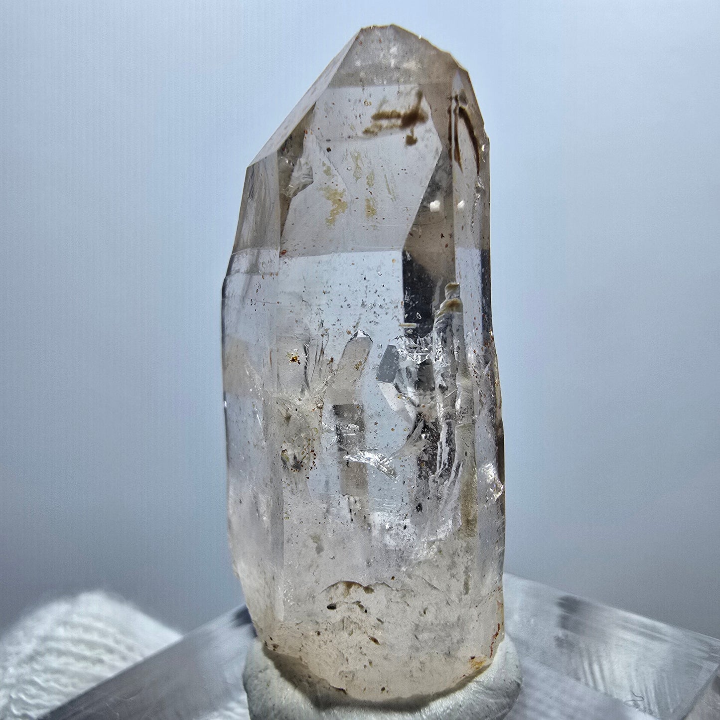 Enhydro Phantom Smoky Quartz Scepter, 1x Bubble Goboboseb, Namibia 33*17*11mm
