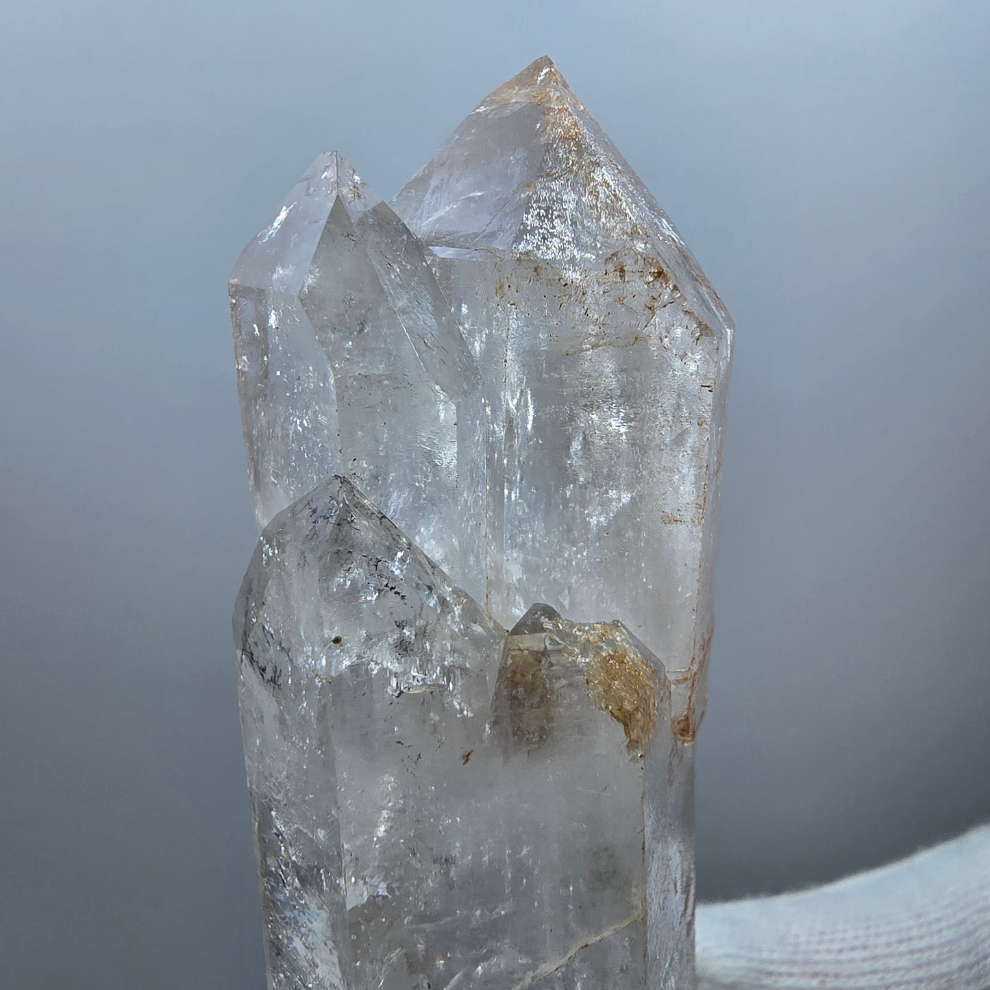Lemurian Phantom Smoky Quartz DT Scepter Stage Valentine Pocket Goboboseb Namibie 77*28*24mm