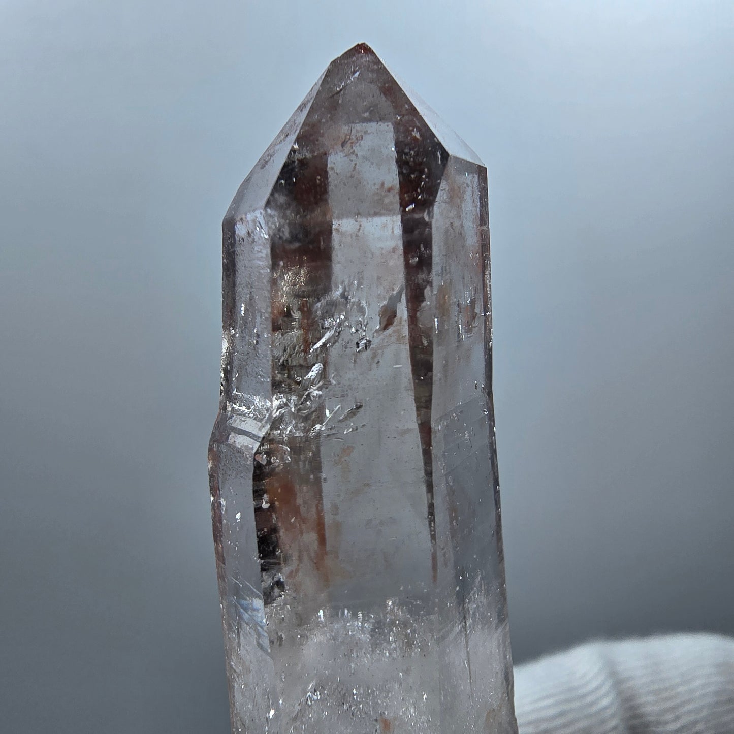 Lemurian Phantom Smoky Quartz DT Scepter Stage Valentine Pocket Goboboseb Namibie 70*19*14mm