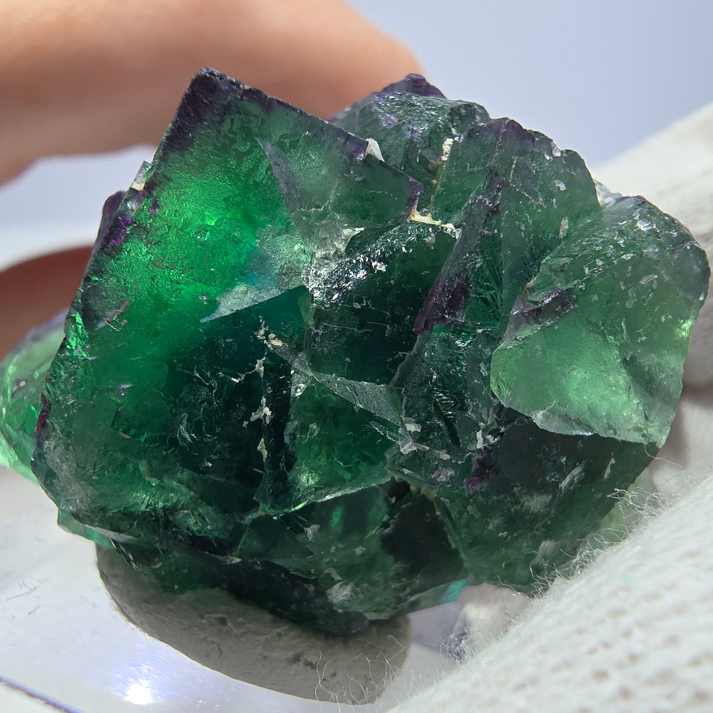 Phantom Fluorit Würfel Stufe parkettiert zonal Okorusu, Namibia 40*32*25mm