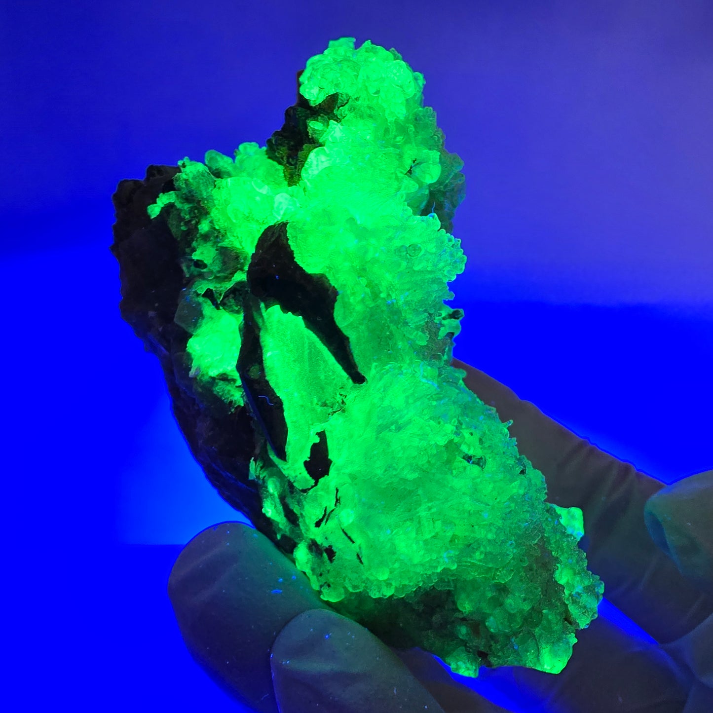 Seltene Hyalit Opal, Orthoklas, Schörl Turmalin Stufe Erongo, Namibia 83*56*53mm