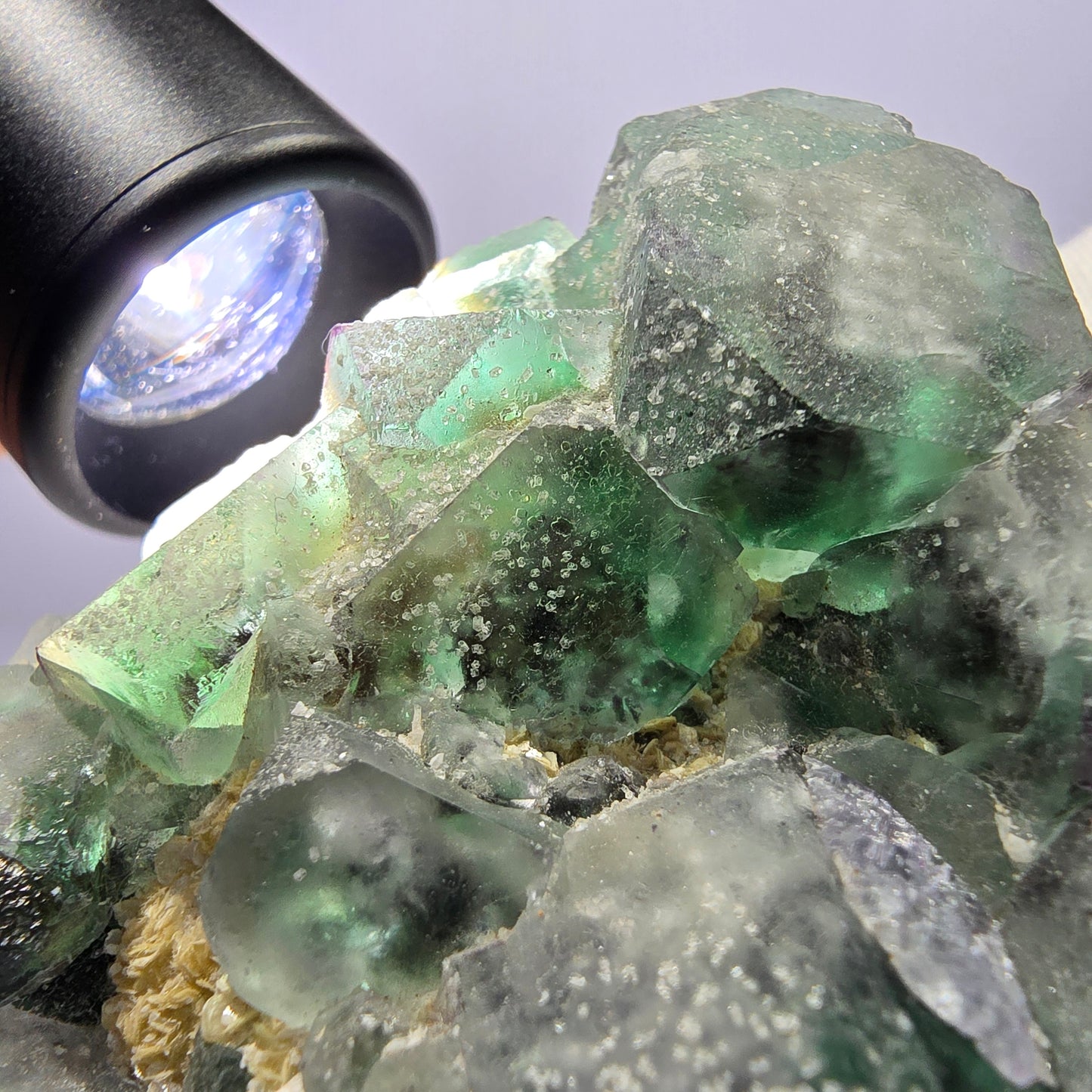 Fluorite fantôme Schörl Tourmaline Hyalite Muscovite Erongo Namibie 84*78*38mm